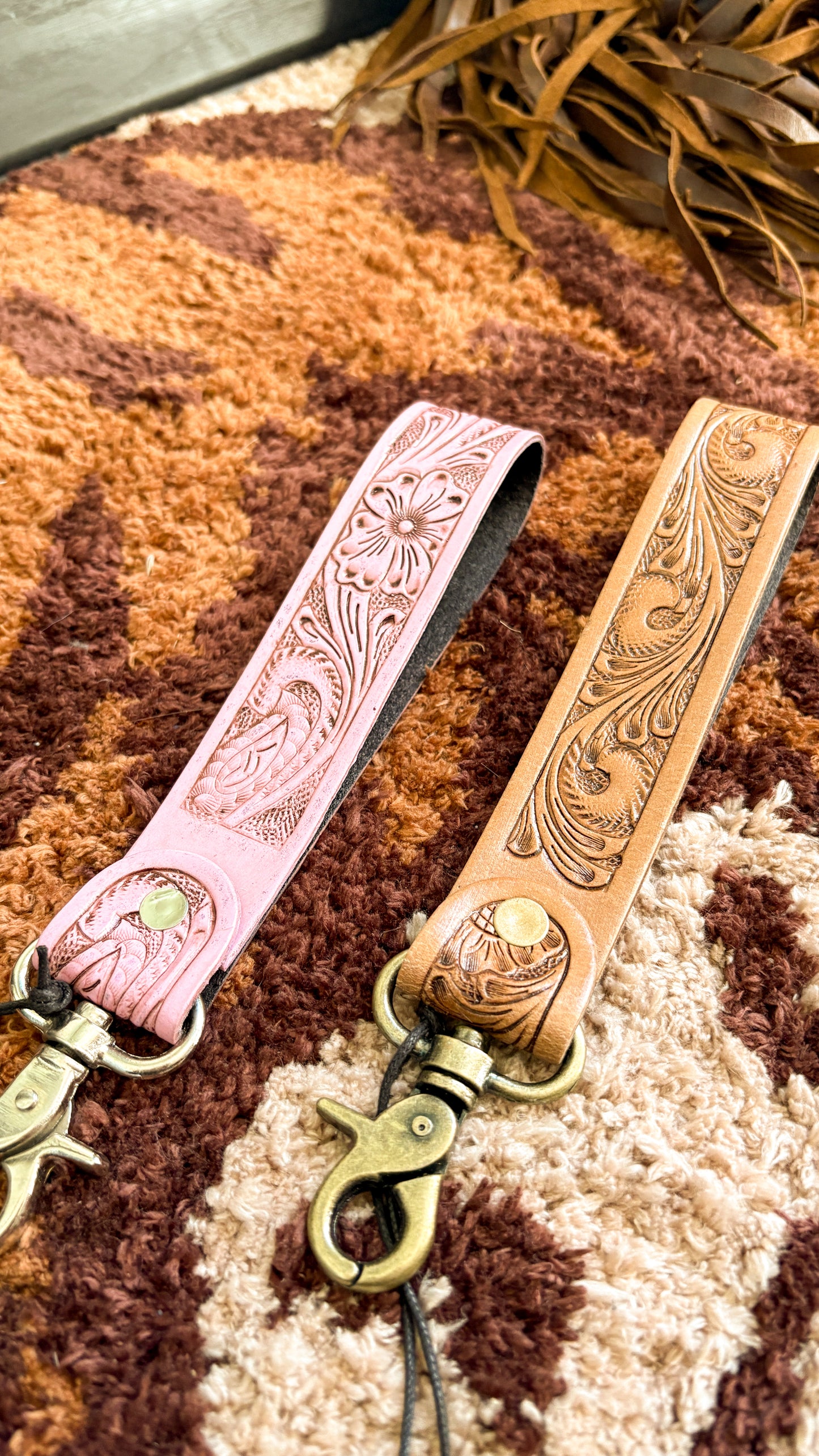 LEATHER TOOLED KEY FOB