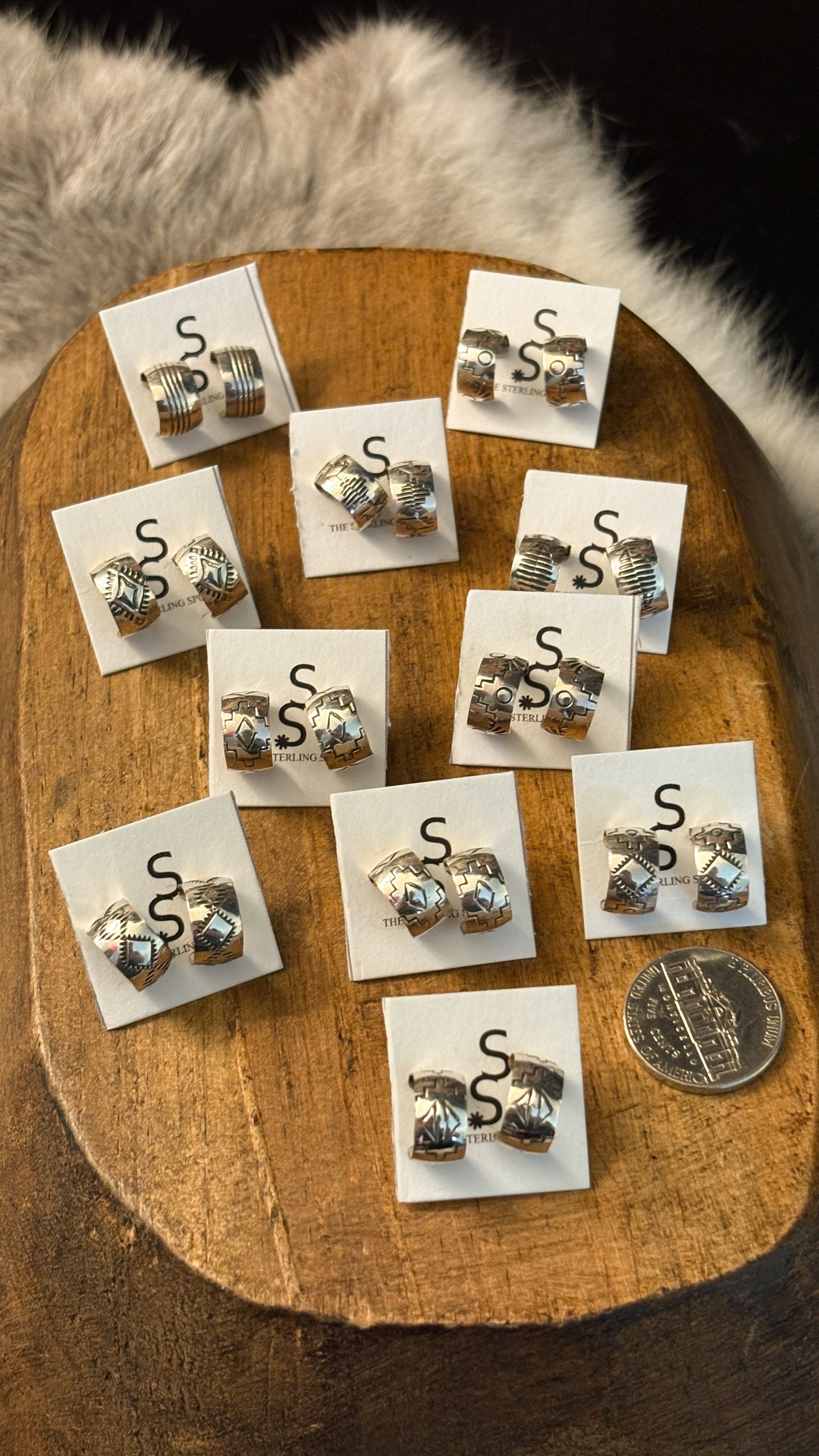 MINI STAMPED HOOPS