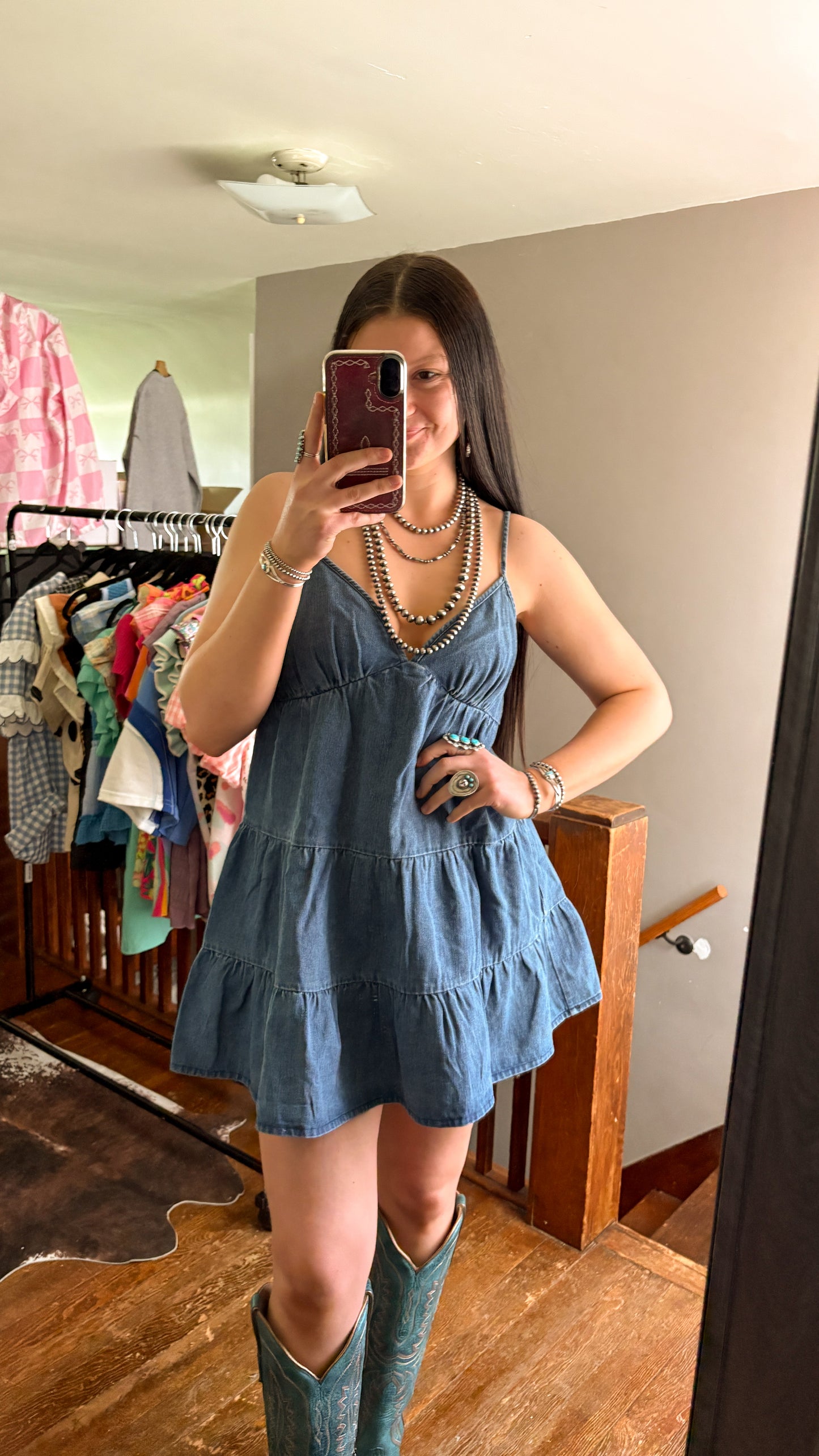DENIM MINI DRESS