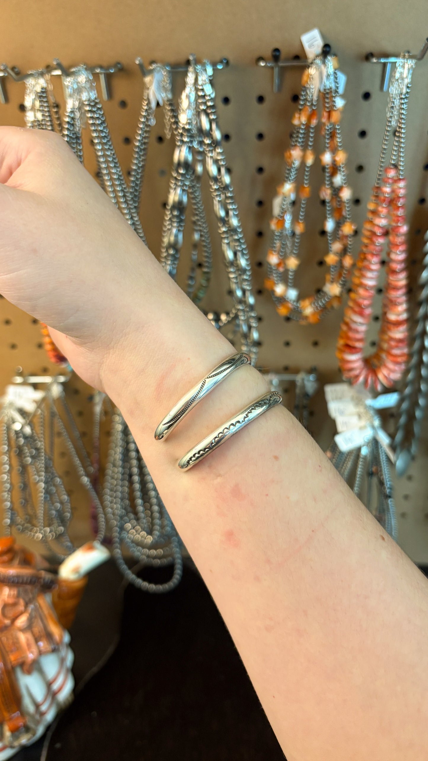 1/4” WIDE SILVER STAMPED CUFF BY ELAINE TAHE