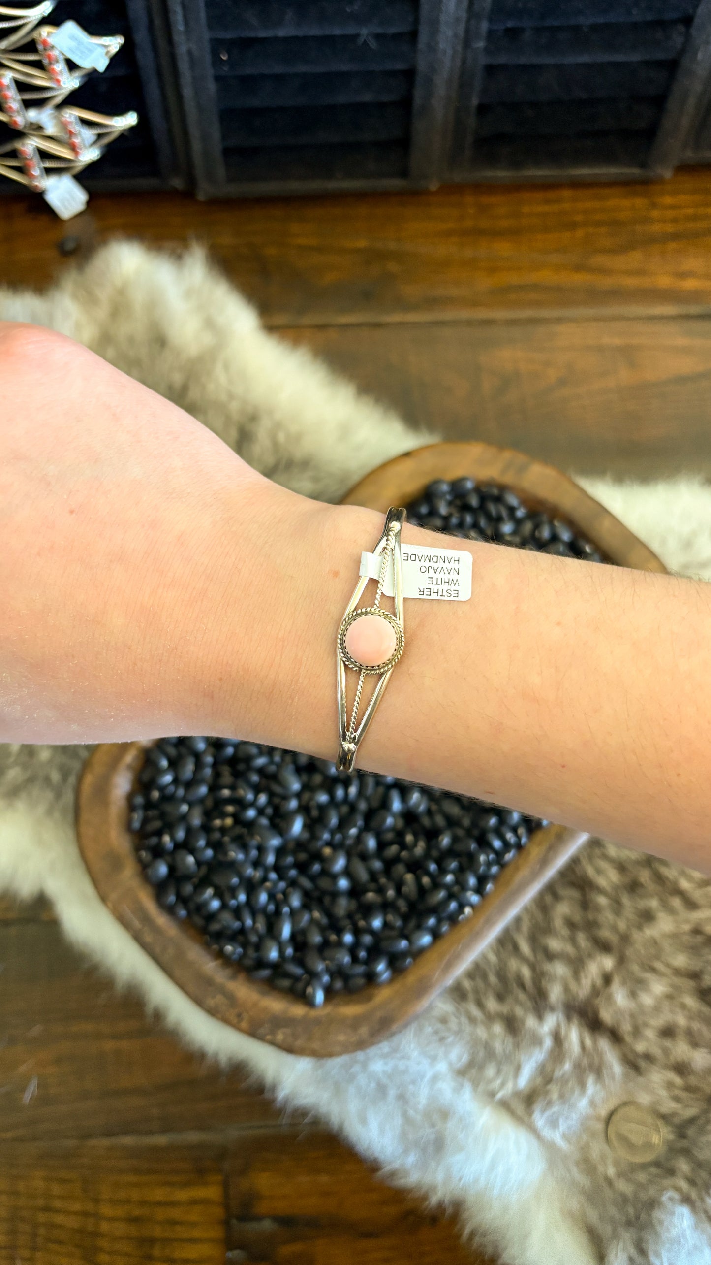 PINK CONCH CUFF BY ESTHER WHITE
