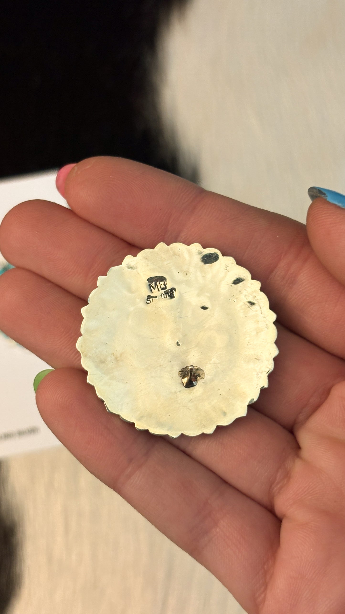 BIG PAPA TURQUOISE CLUSTER EARRINGS BY MATHILDA BENALLY