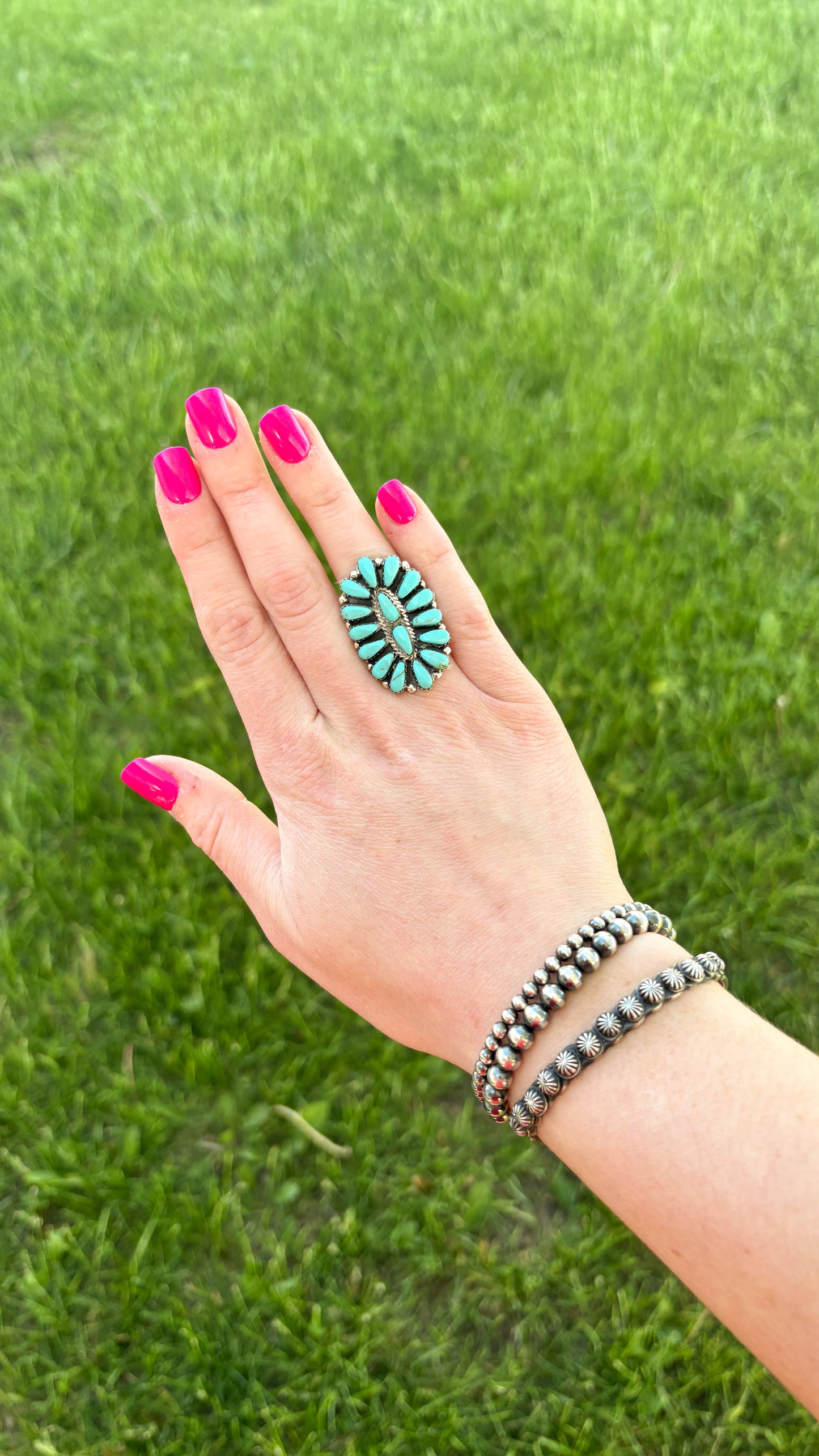 TURQUOISE CLUSTER RING BY JULIANA WILLIAM