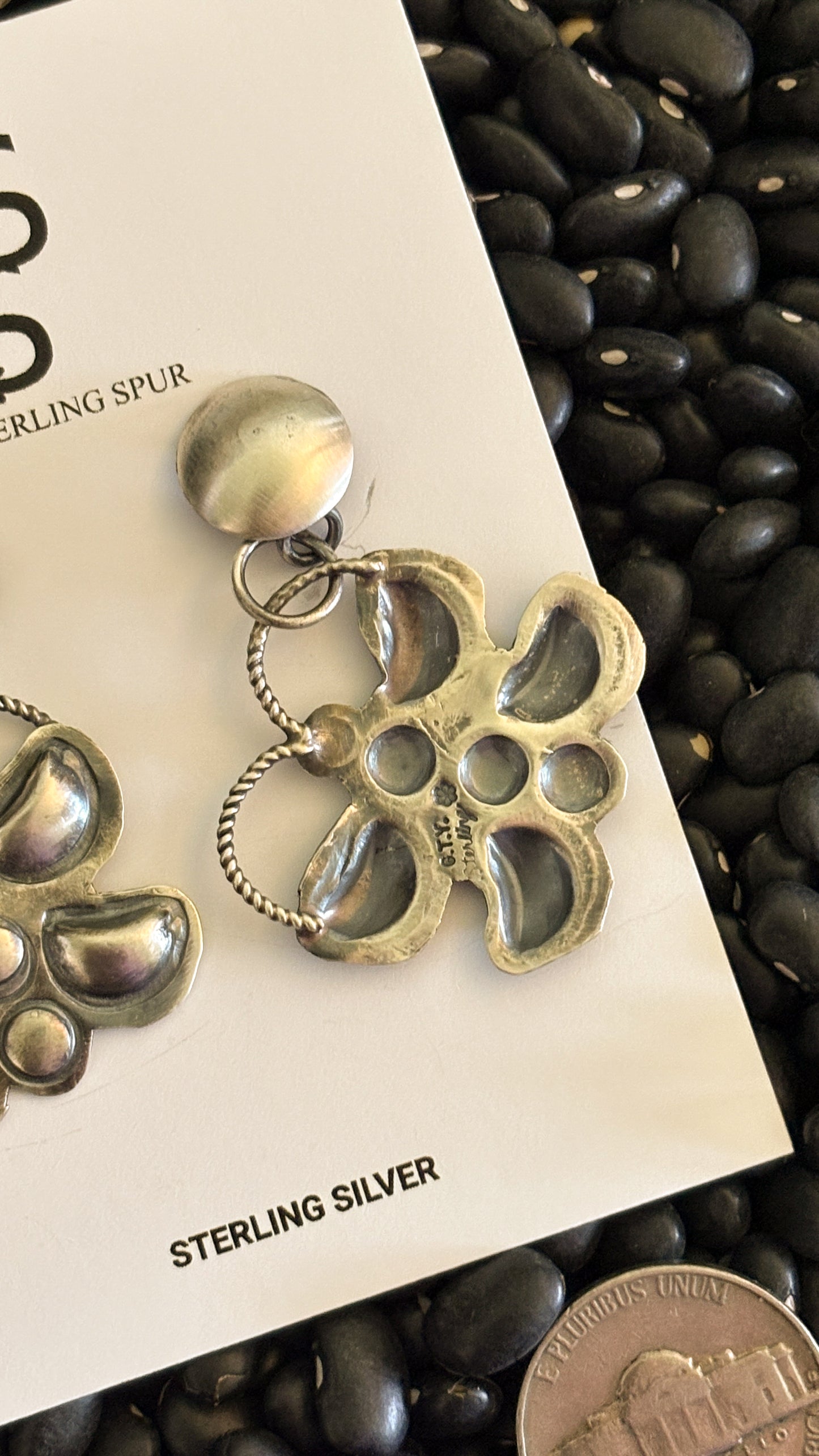 SILVER BUTTERFLY MINI DANGLE EARRINGS