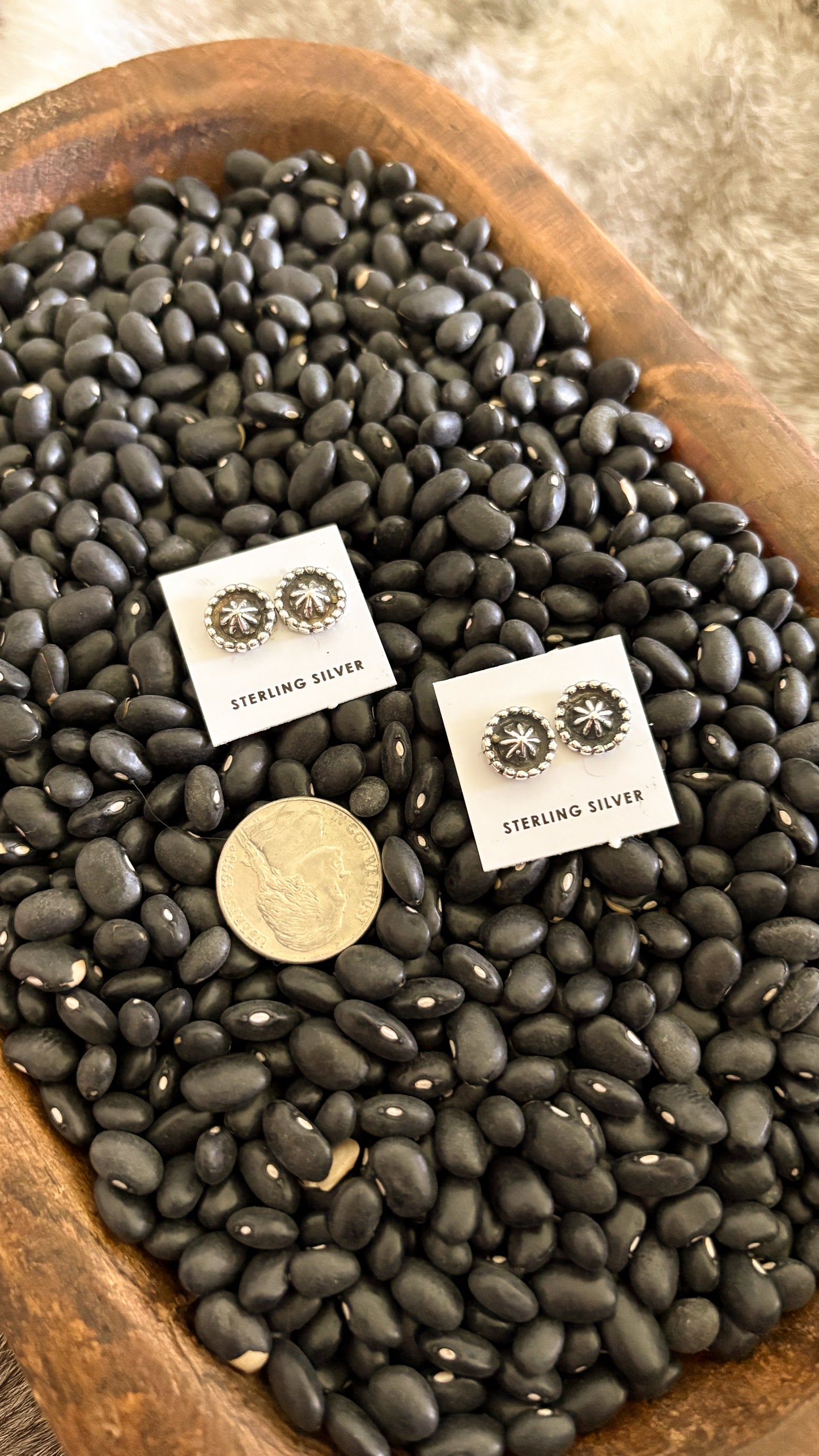 STARBURST STERLING SILVER STUDS