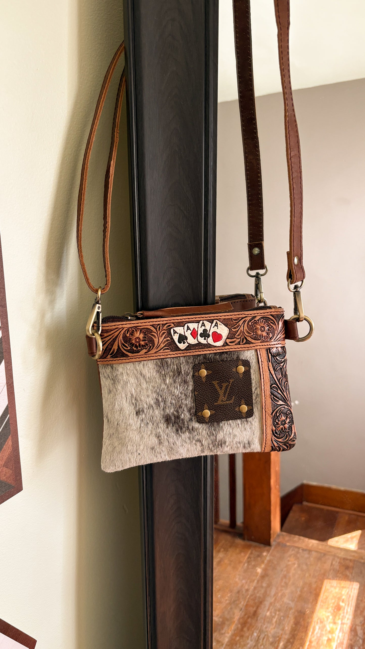 CARDS UPCYCLED LV CROSSBODY BAG