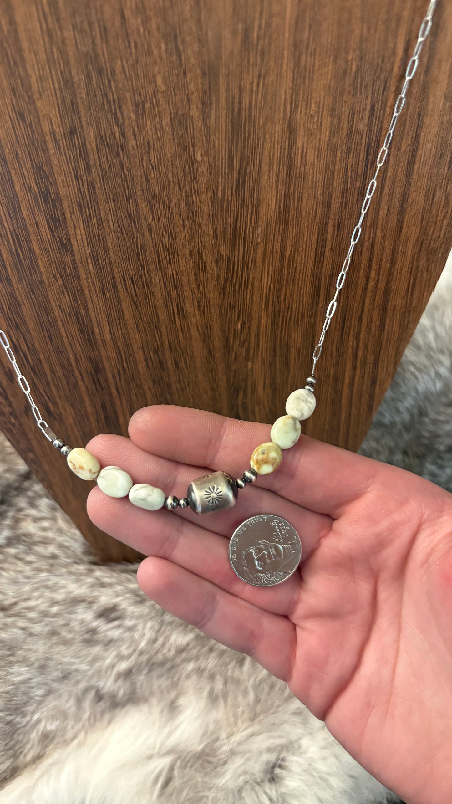 PALOMINO BARREL BEAD CHAIN NECKLACE
