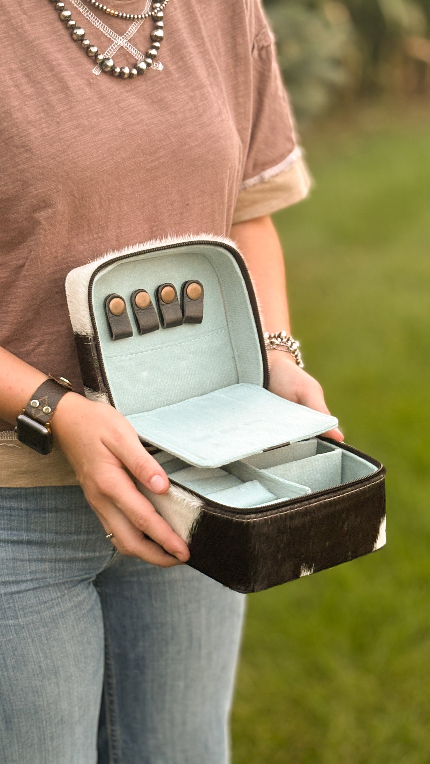 UPCYCLED LV COWHIDE JEWELRY BOX - STYLE 2