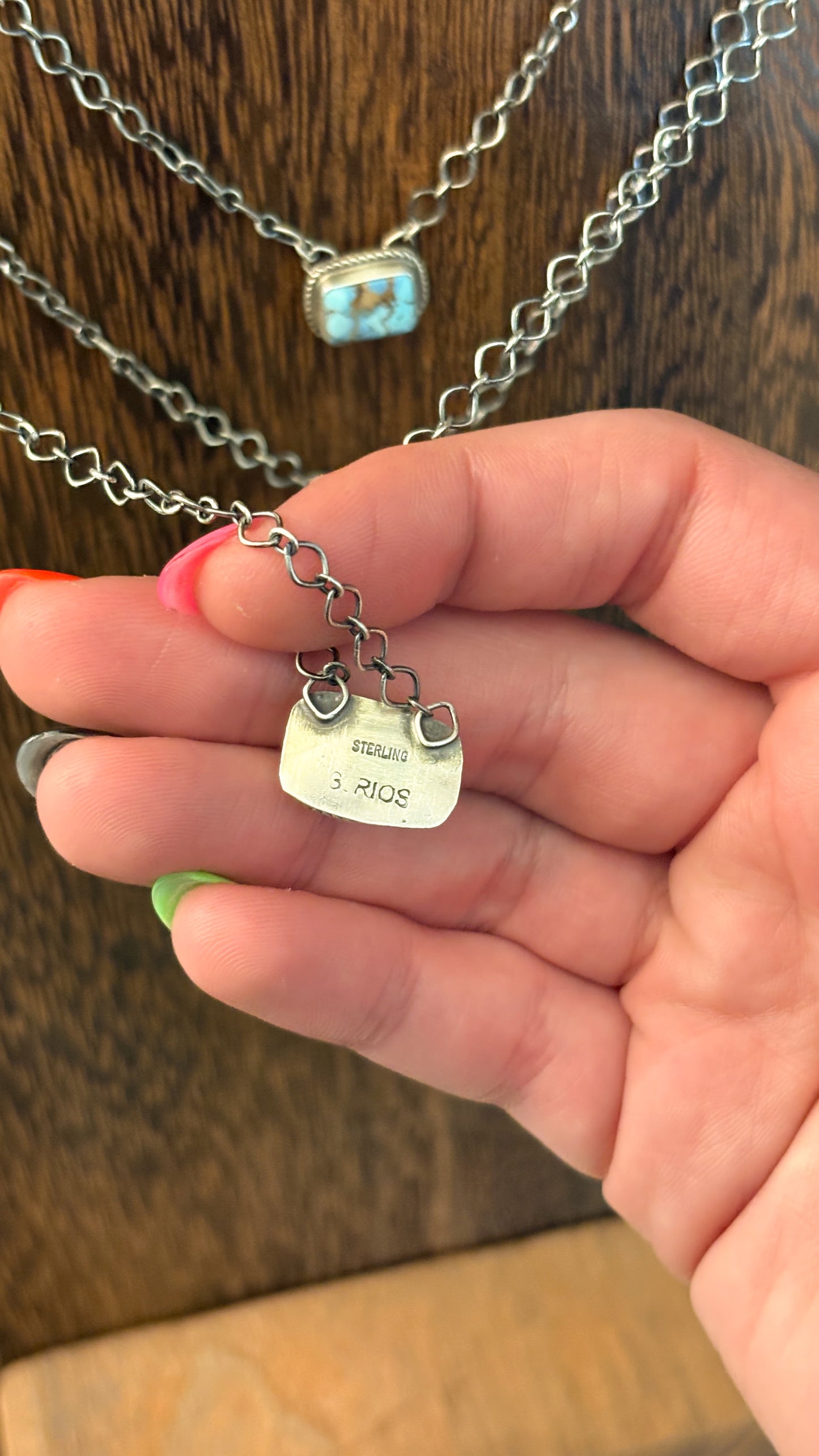 MINI GOLDEN HILLS TURQUOISE BAR NECKLACE
