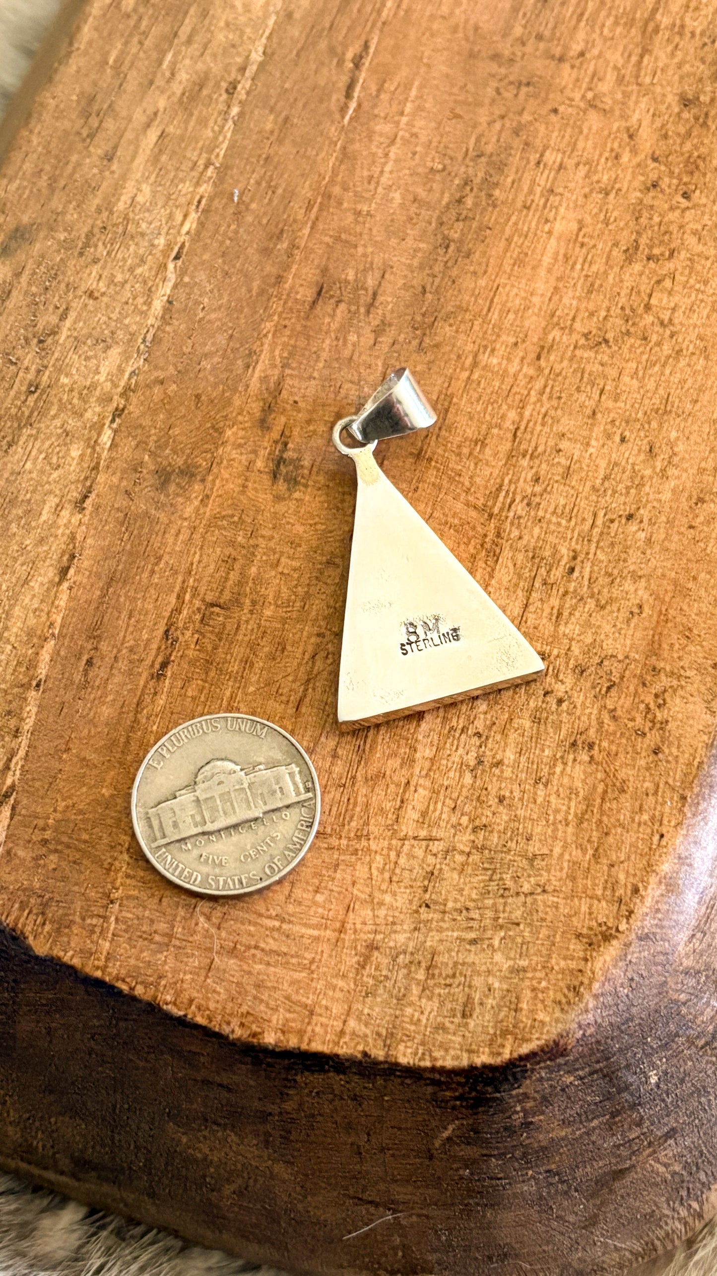 TRIANGLE CACTUS INLAY PENDANT