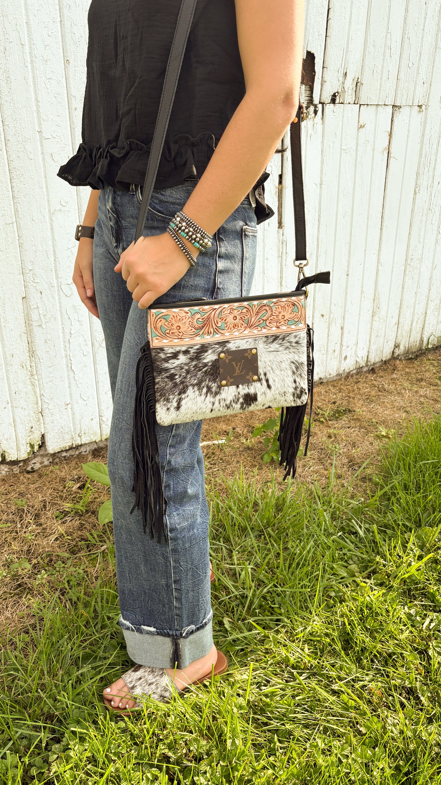 UPCYCLED LV CROSSBODY BAG - STYLE 2