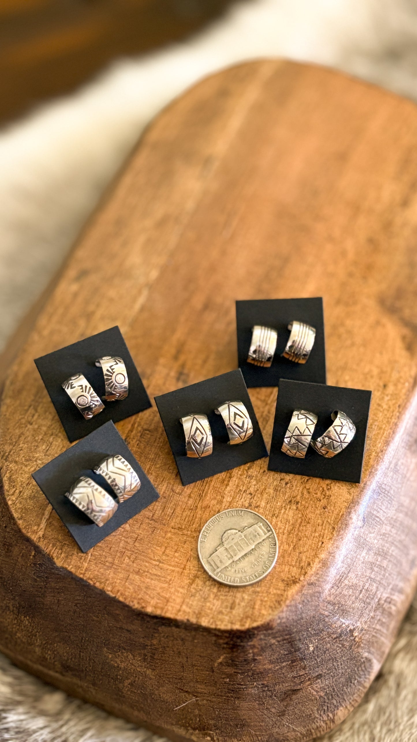 MINI STAMPED HOOPS