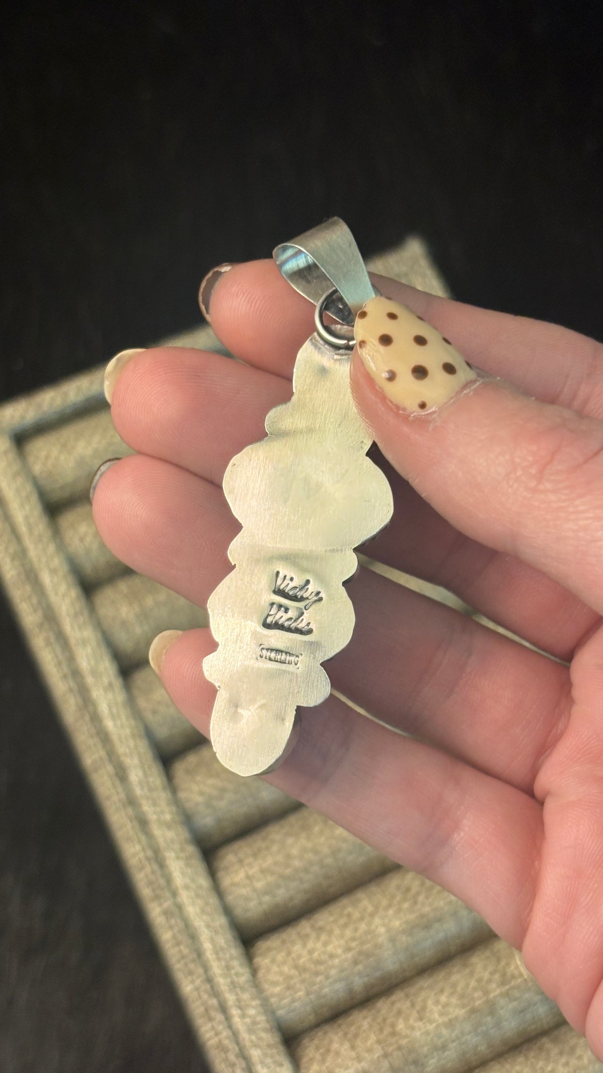 4 STONE TURQUOISE BAR PENDANT BY VICKY HICKS