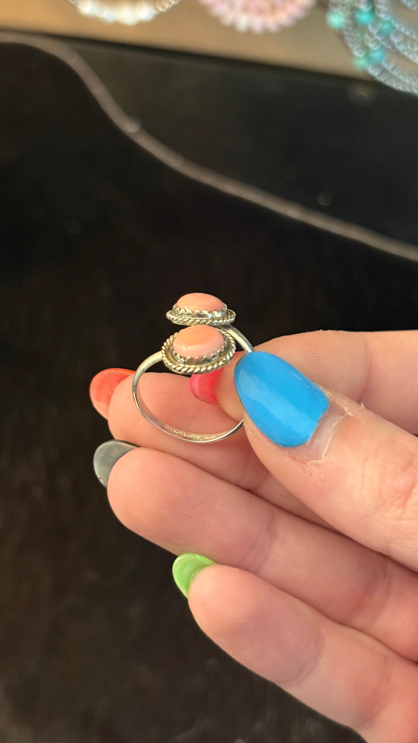 PINK CONCH ADJUSTABLE RING