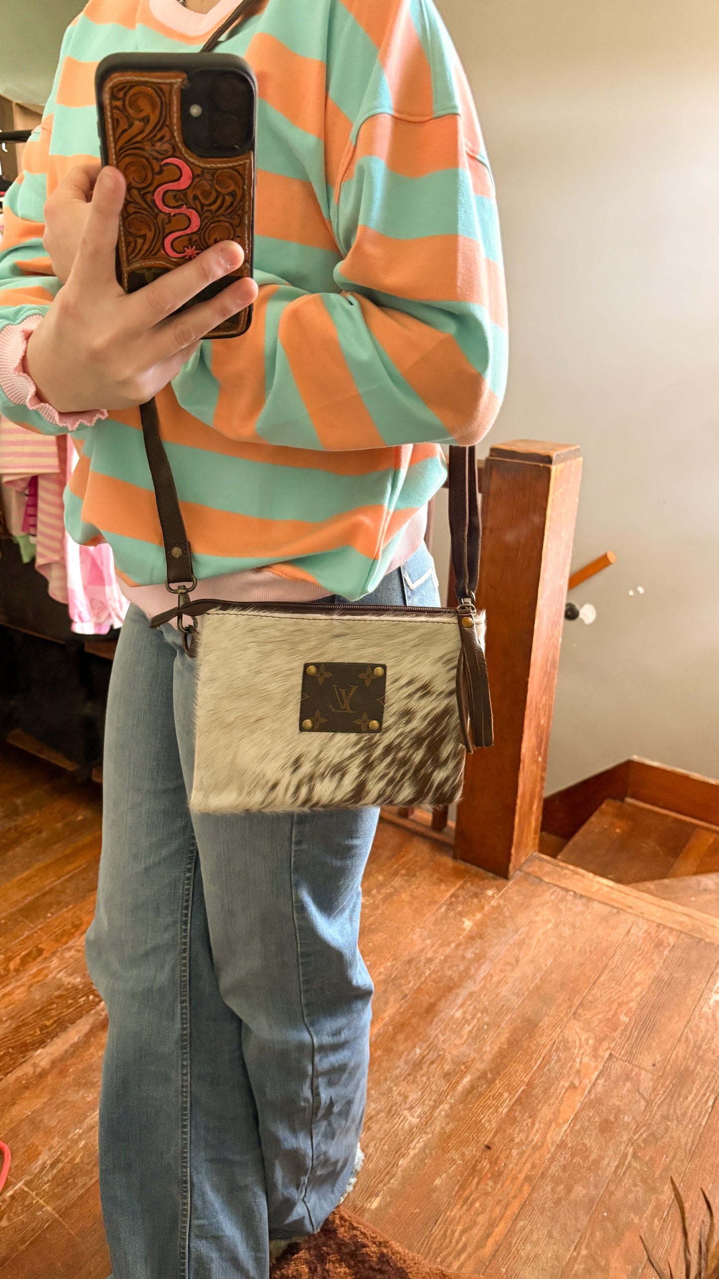 UPCYCLED LV CROSSBODY BAG - STYLE 29