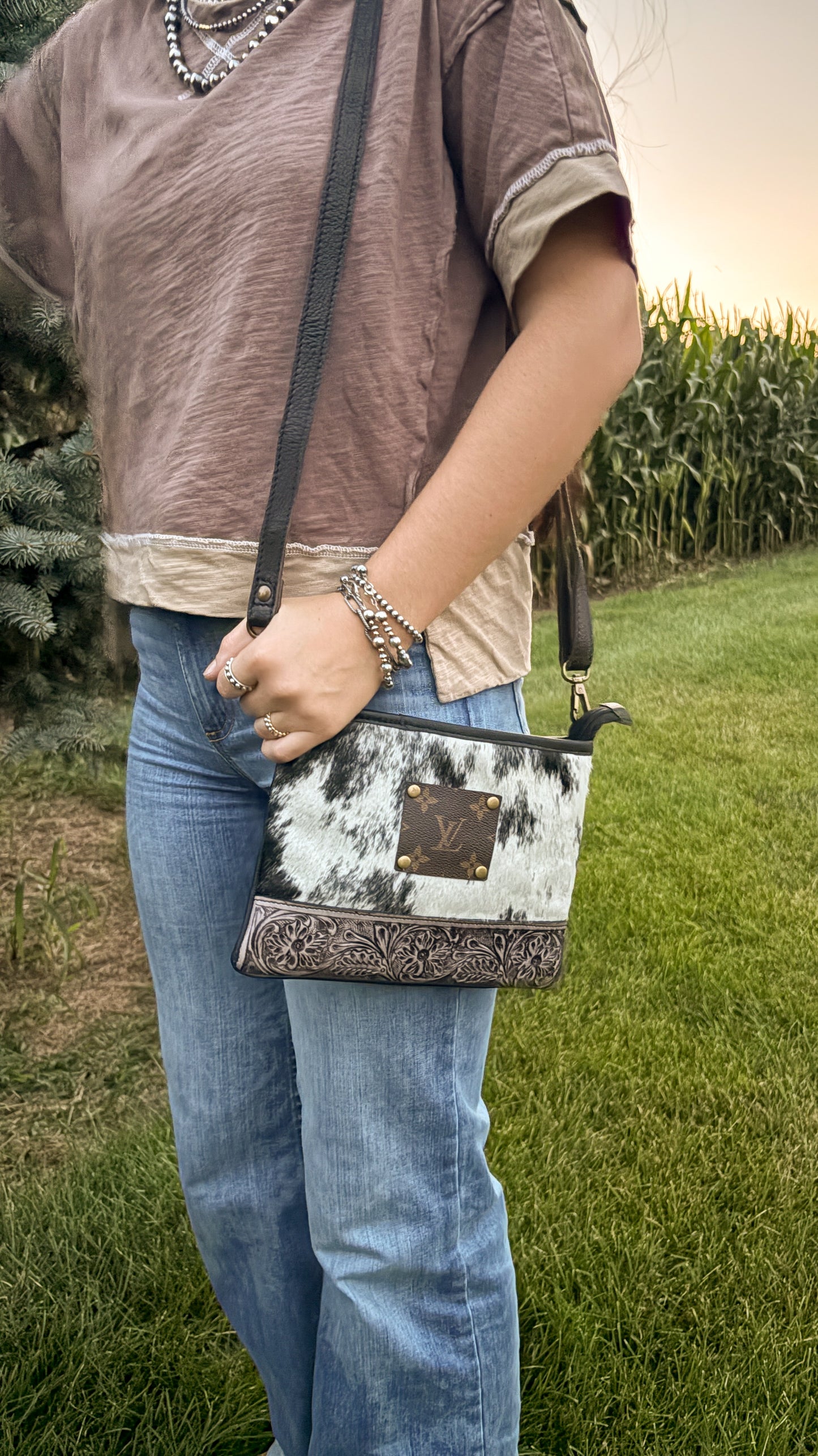 UPCYCLED LV CROSSBODY BAG - STYLE 19