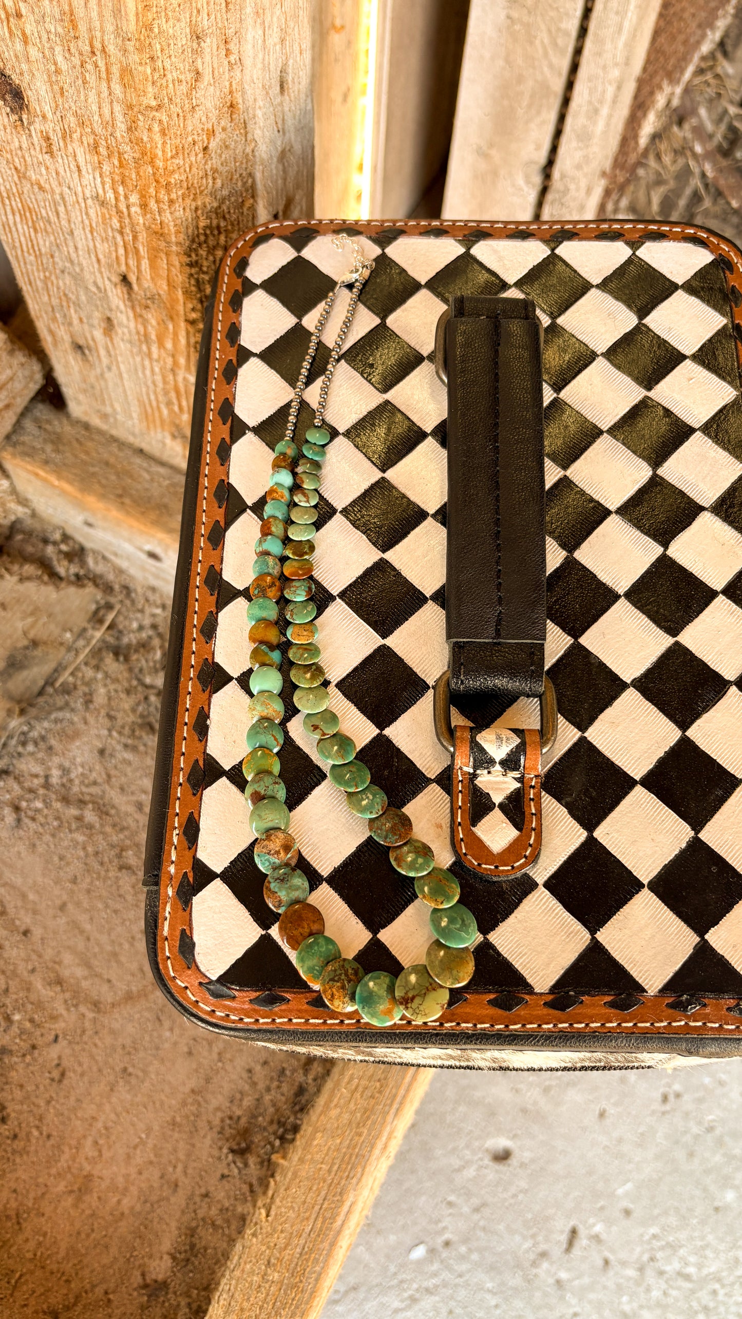PILLOW TURQUOISE BEAD NECKLACE - READY TO SHIP