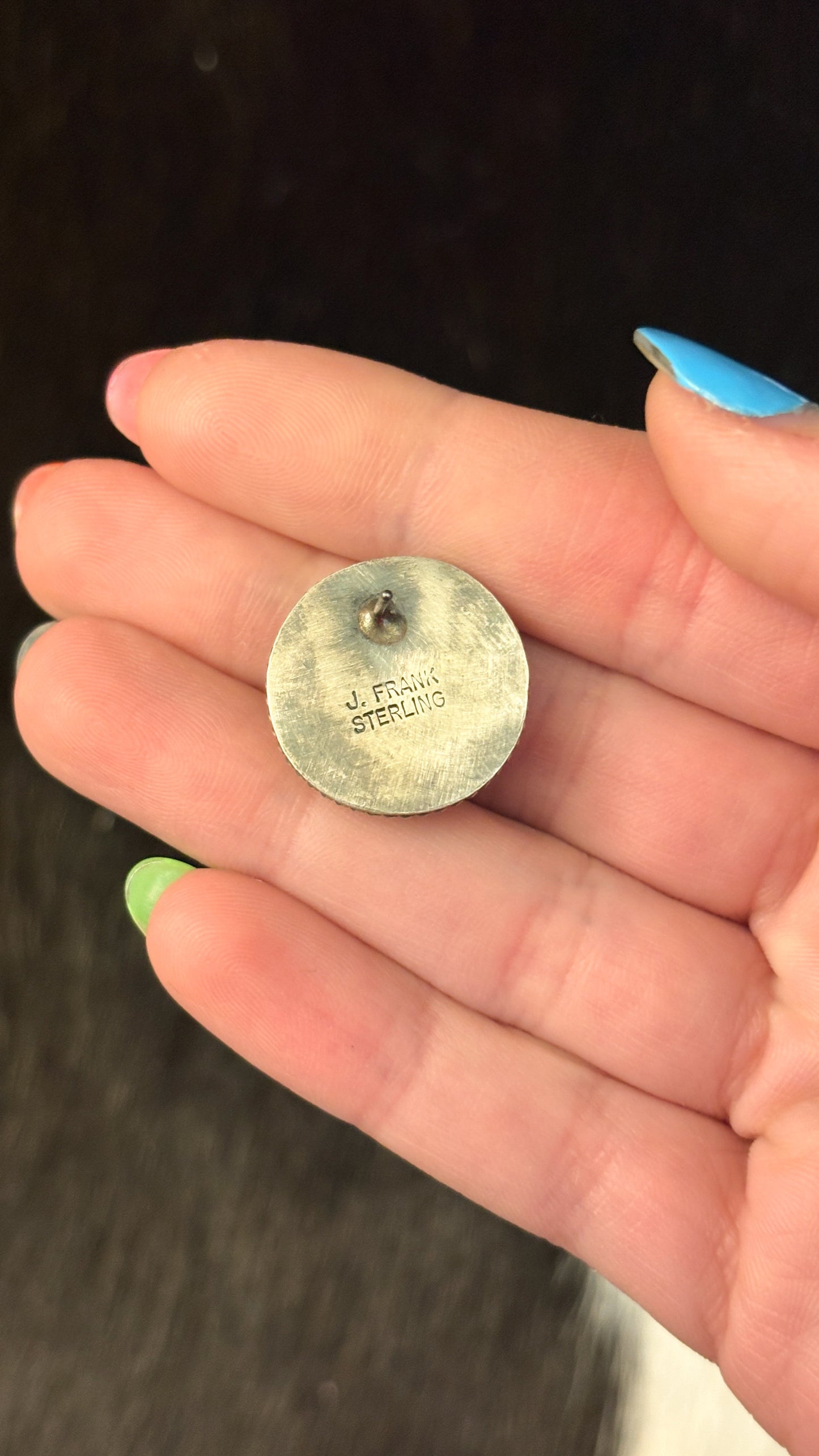 MERCURY DIME POST EARRINGS STAMPED J FRANK