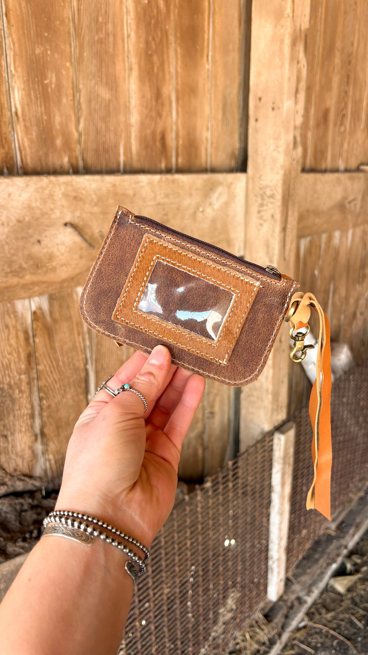 LEATHER FRINGE CARDHOLDER