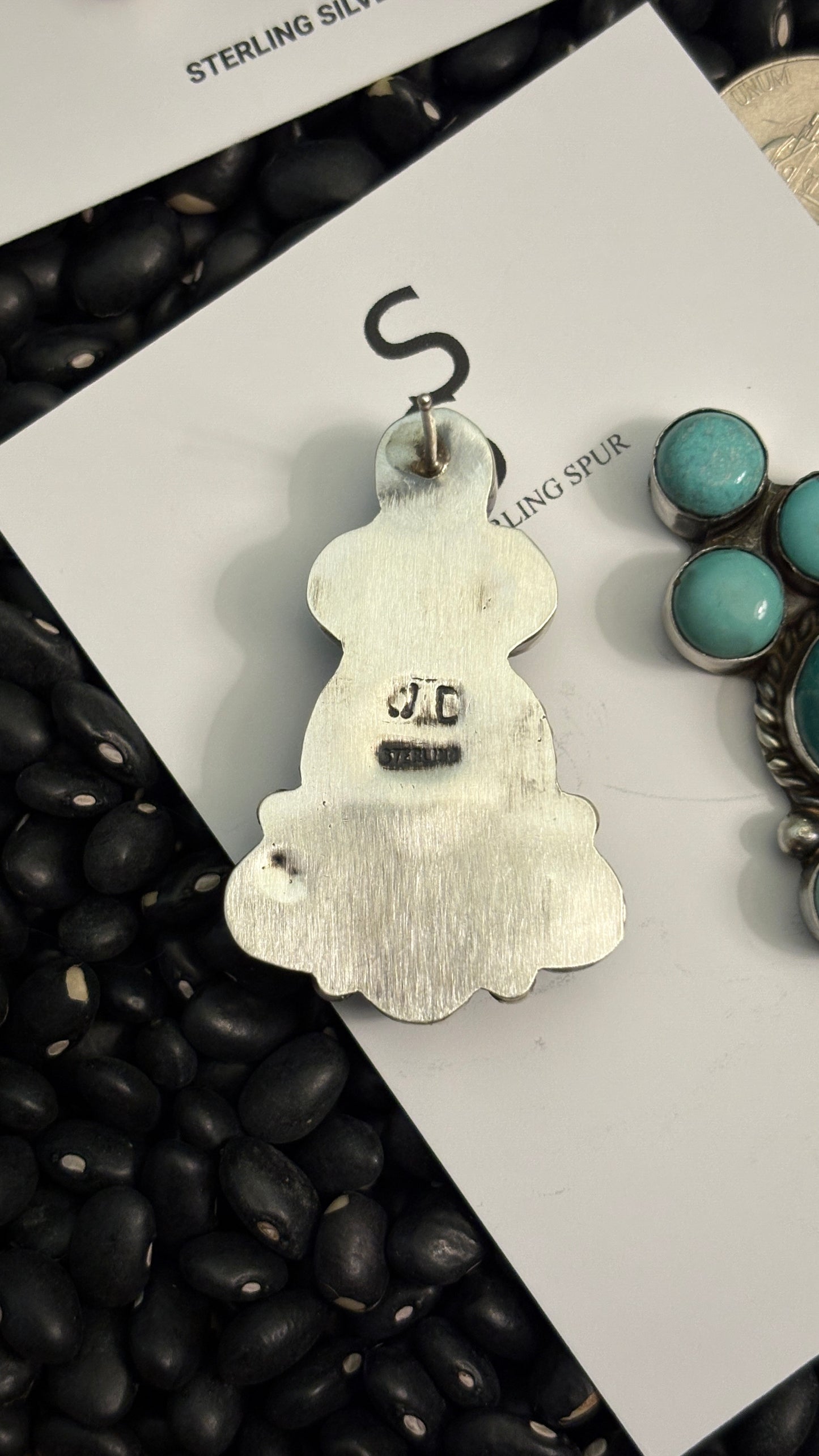 CLOUD MOUNTAIN TURQUOISE STATEMENT EARRINGS BY WILSON DAWES