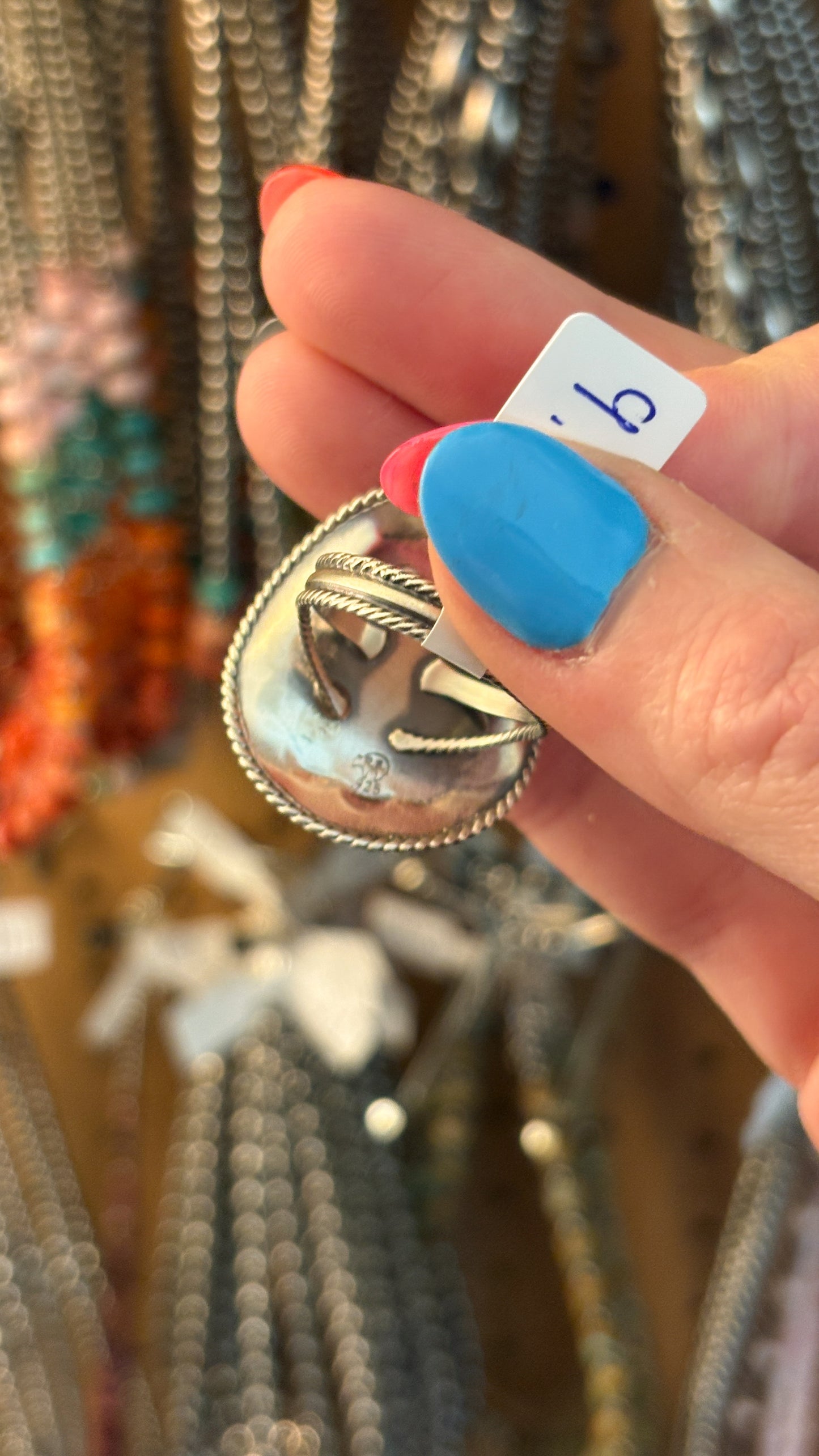 KINGMAN TURQUOISE COWBOY HAT RING BY BOBBY PLATERO