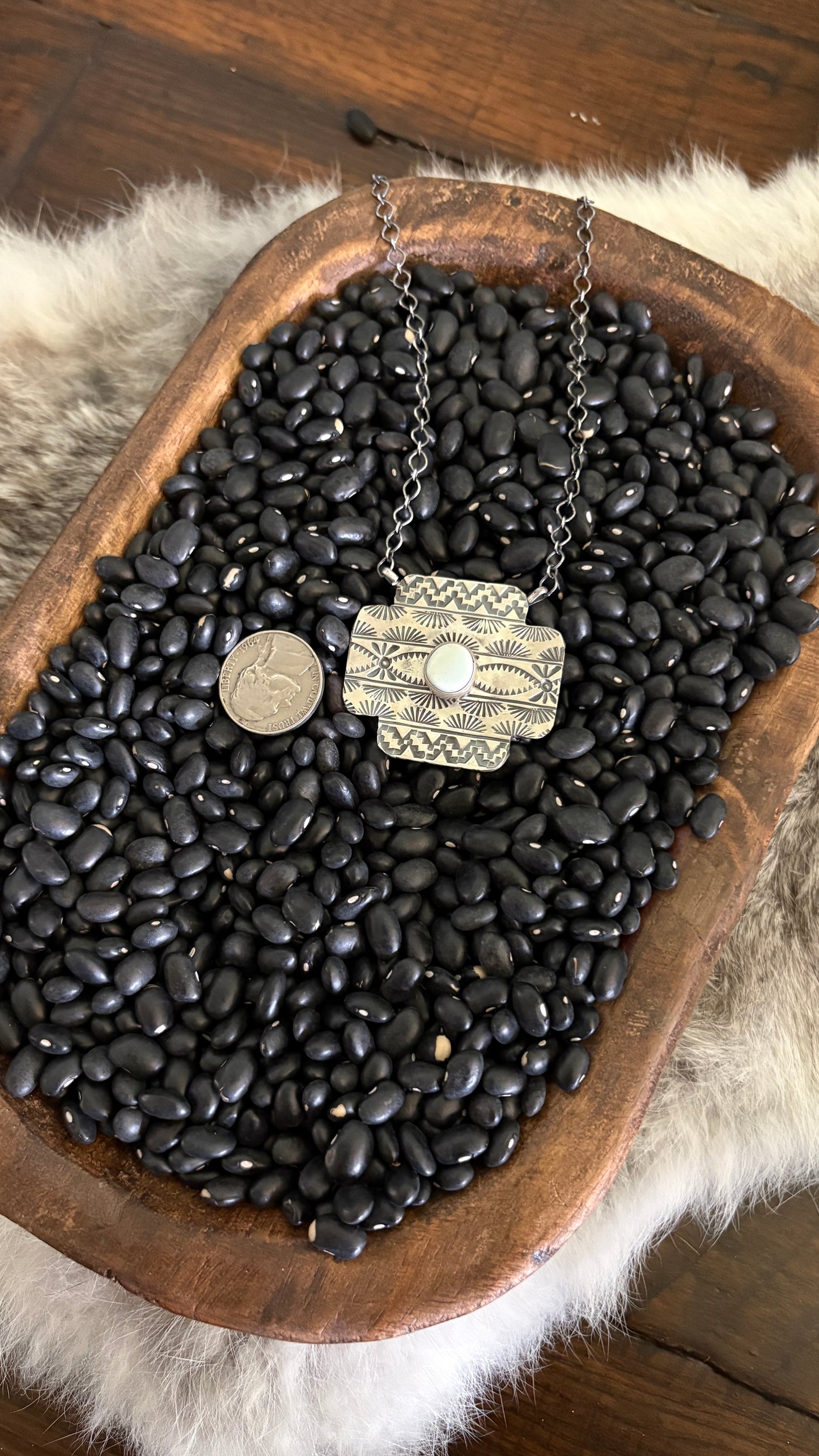 PALOMINO TURQUOISE STAMPED NECKLACE