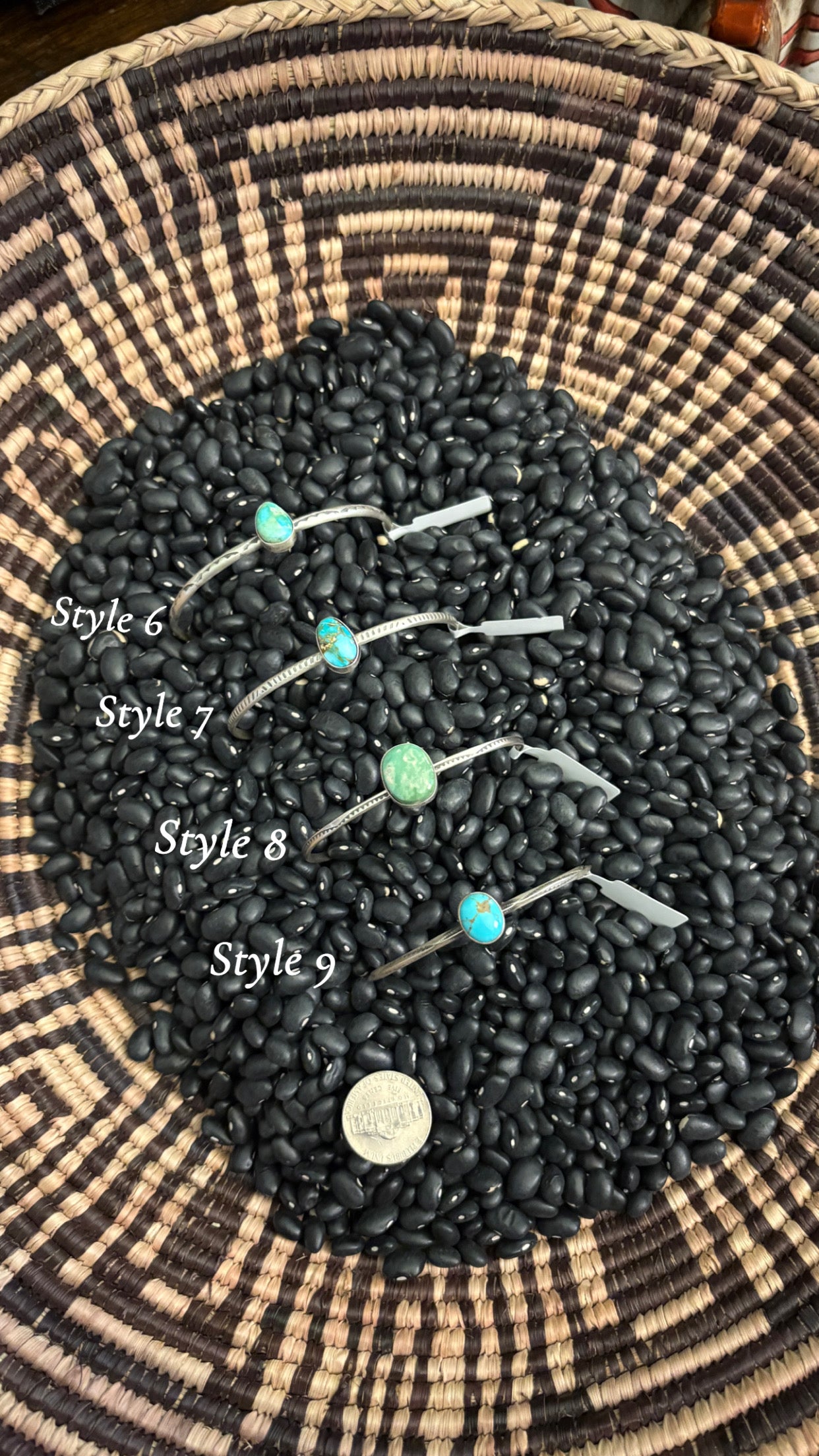 TURQUOISE STAMPED CUFF