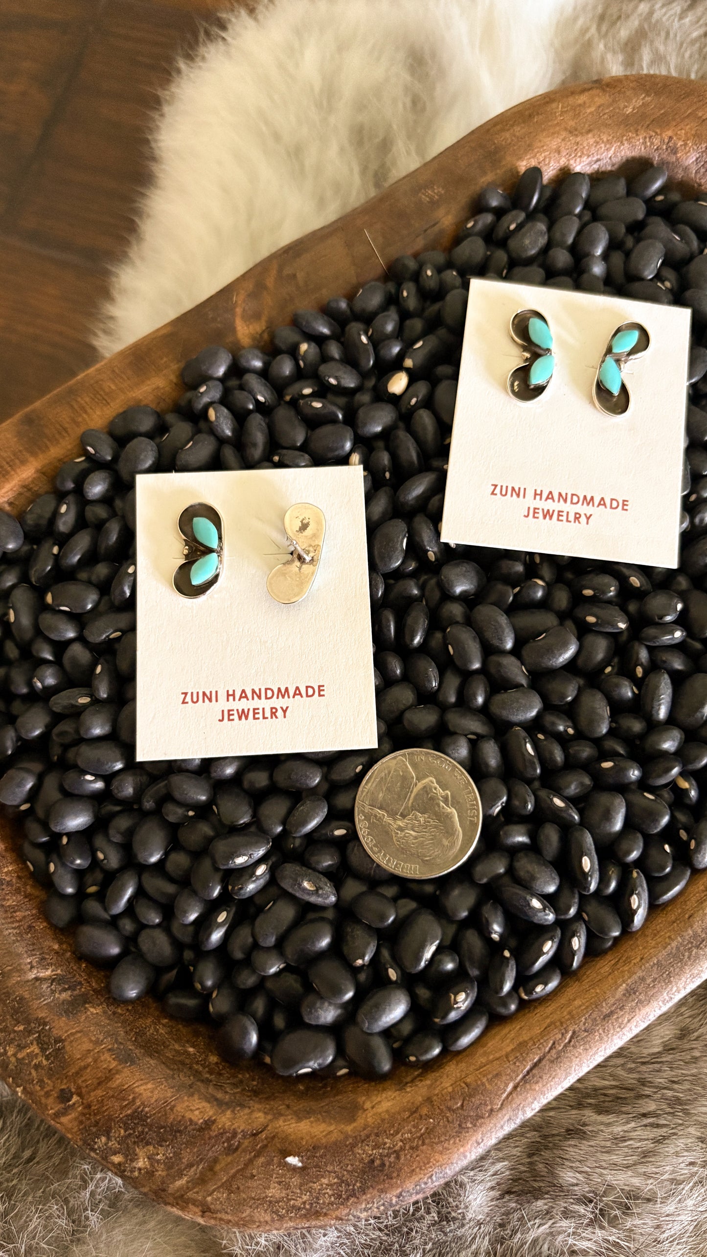 HALF BUTTERLY SHADOWBOX EARRINGS