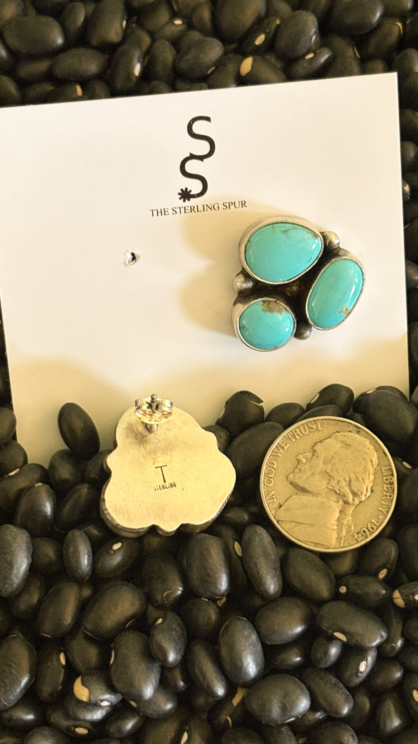 TURQUOISE CLUSTER EARRINGS