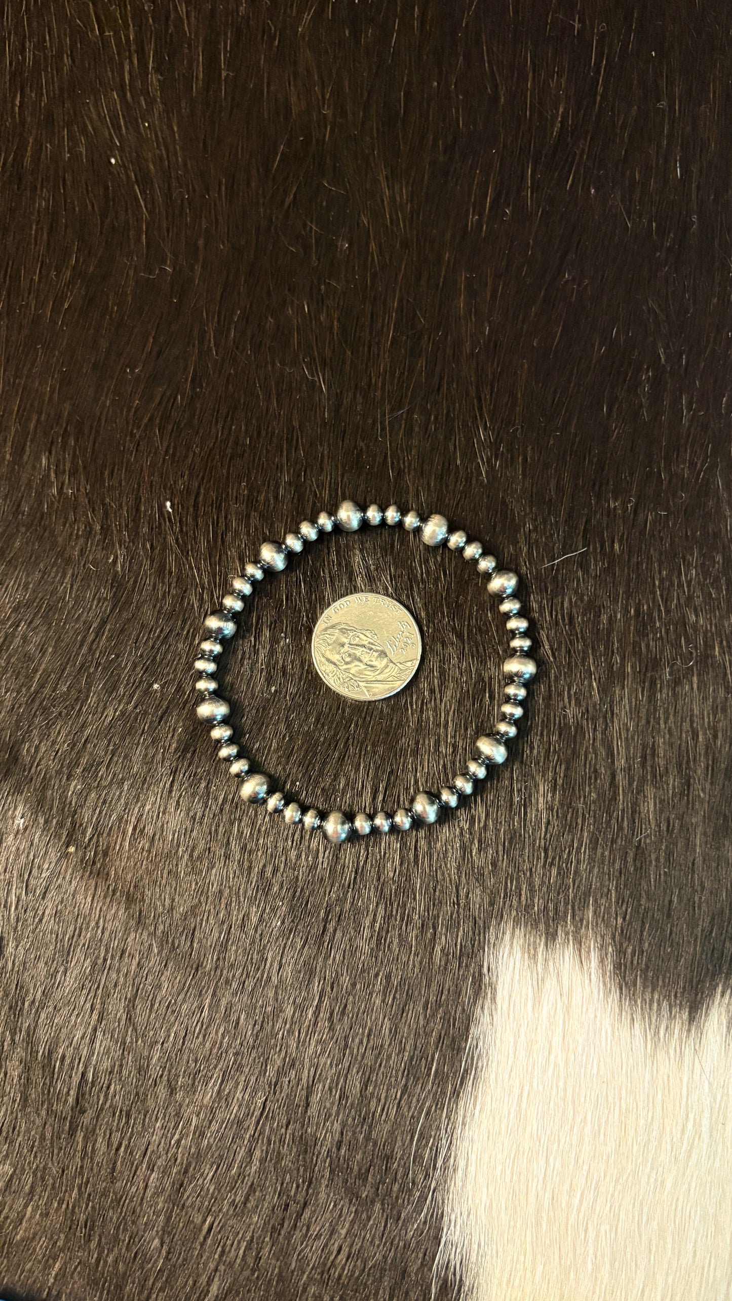 4MM & 6MM STERLING SILVER PEARL STRETCH BRACELET
