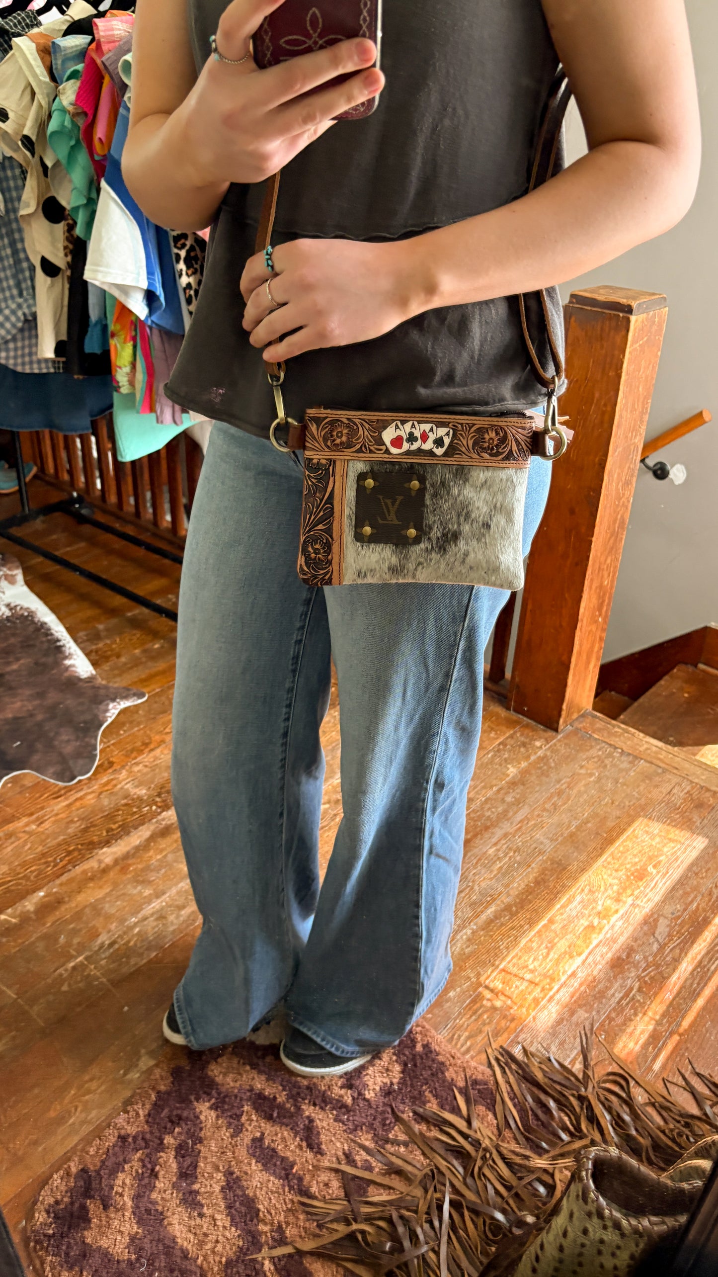 CARDS UPCYCLED LV CROSSBODY BAG