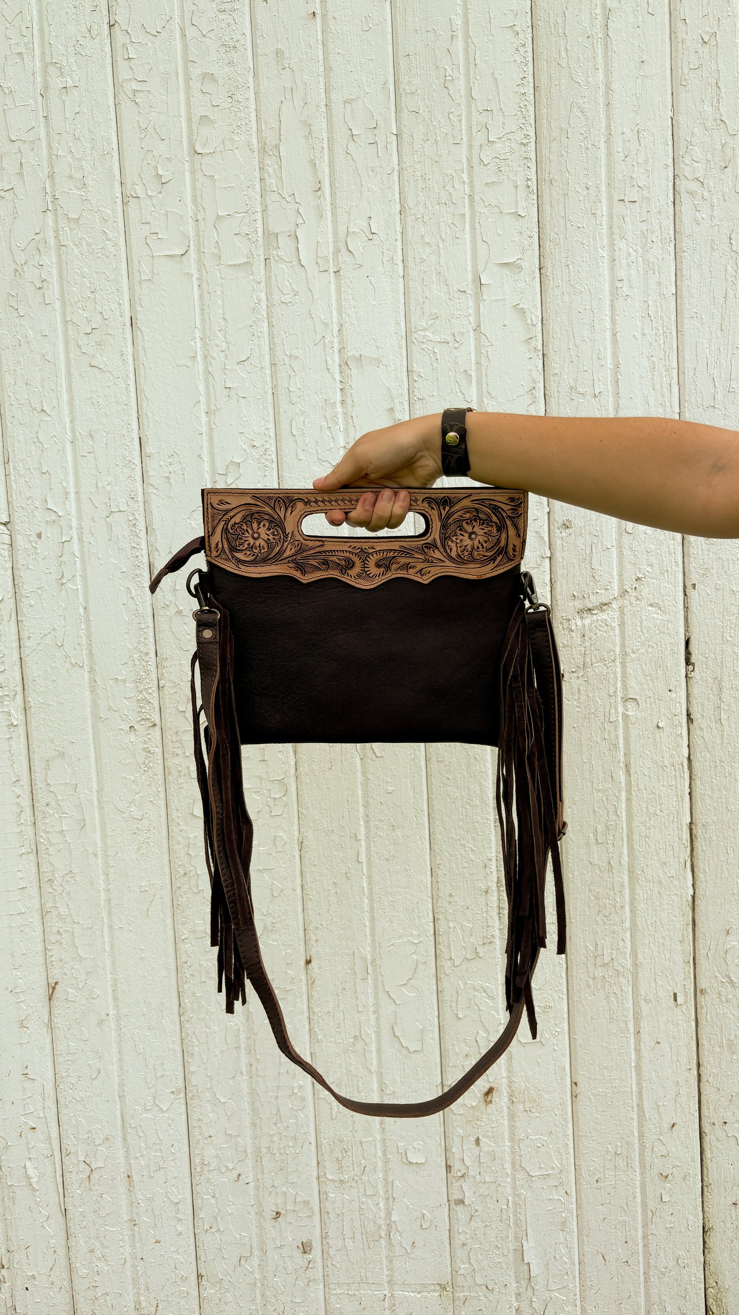 UPCYCLED LV LEATHER CROSSBODY BAG - STYLE 5