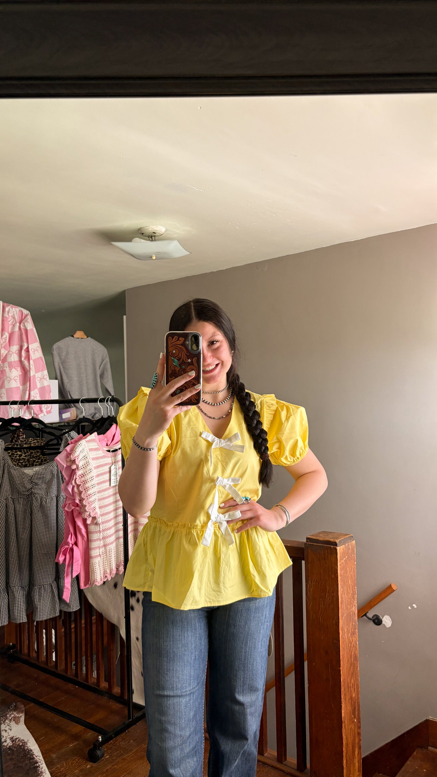 YELLOW TIE TOP