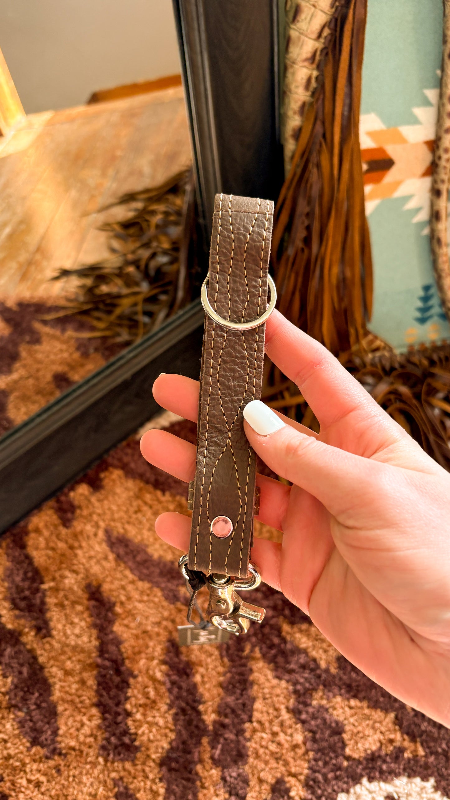 LEATHER STITCHED KEYCHAIN