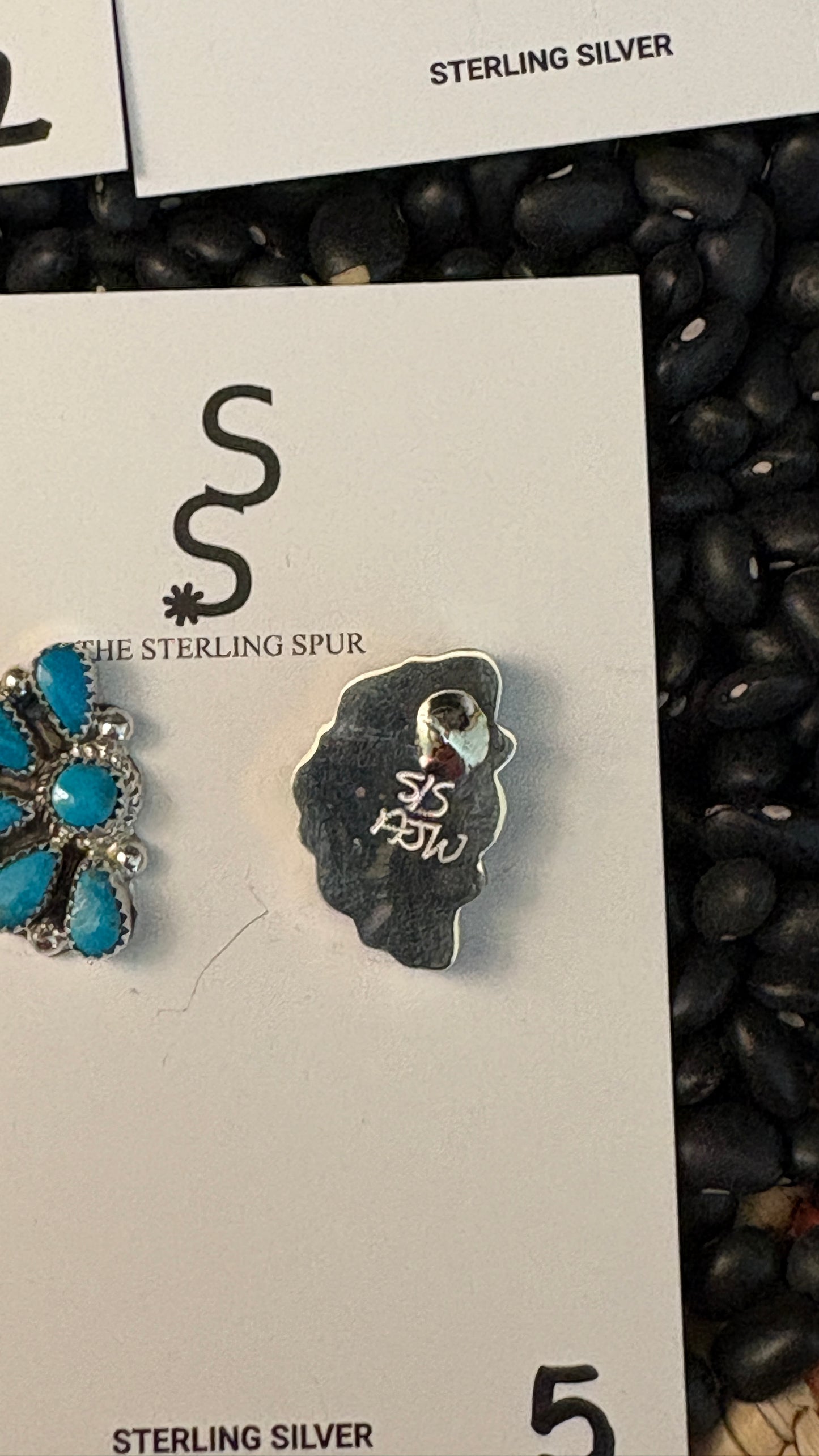 KINGMAN TURQUOISE HALF CLUSTER EARRINGS BY ALICIA WILSON