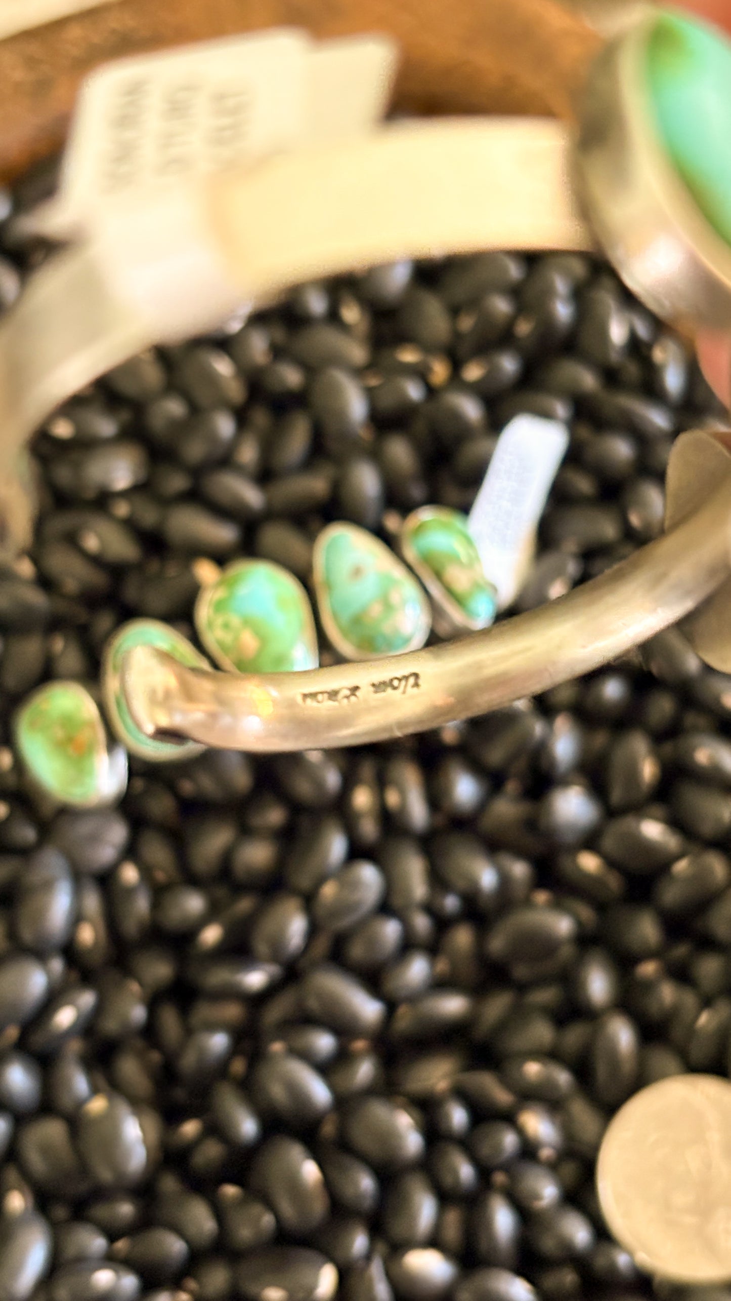 5 STONE SONORAN GOLD TURQUOISE STATEMENT CUFF BY TOM LEWIS