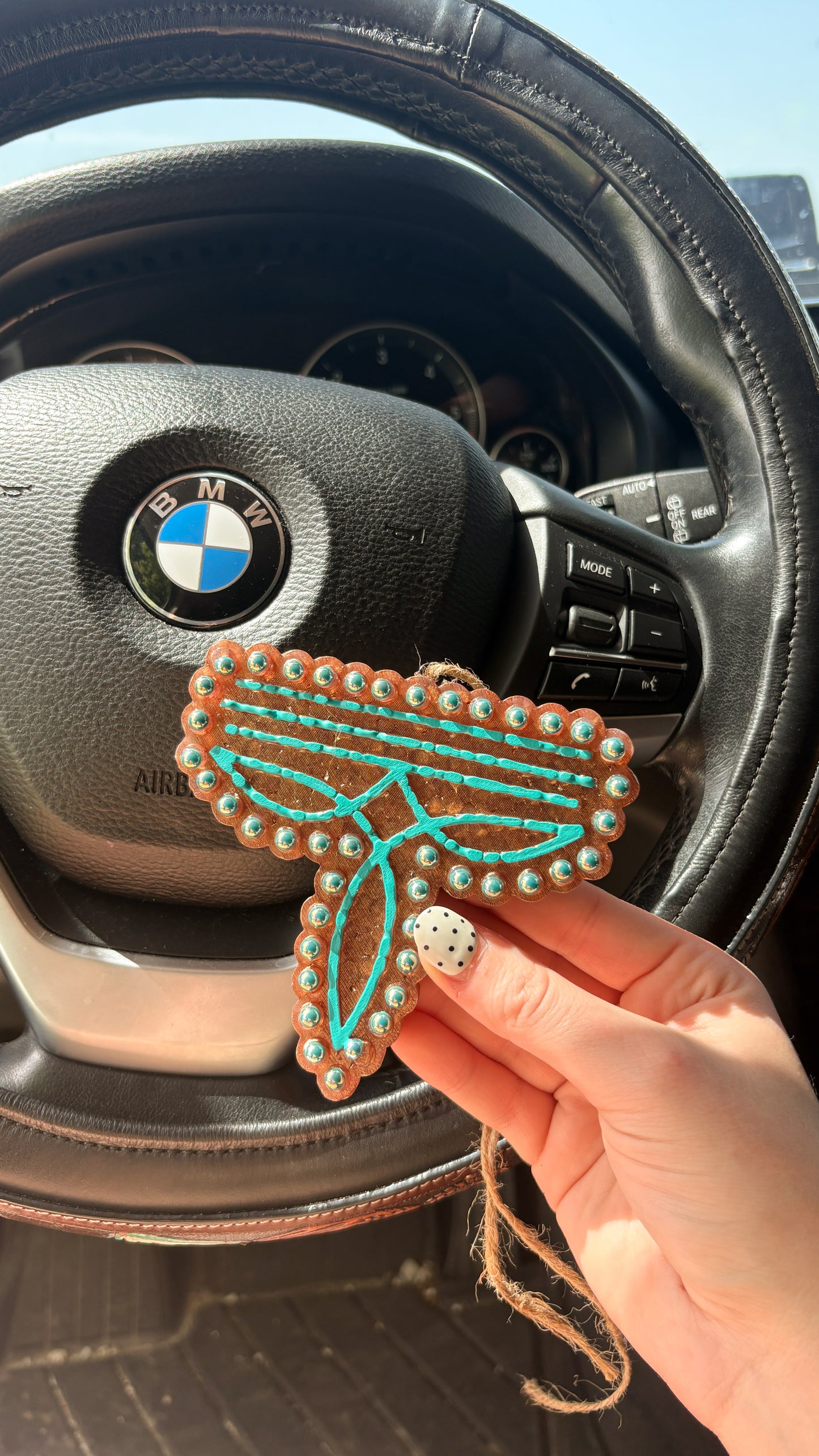 TURQUOISE BOOTSTITCH FRESHIE - LEATHER & LACE SCENT