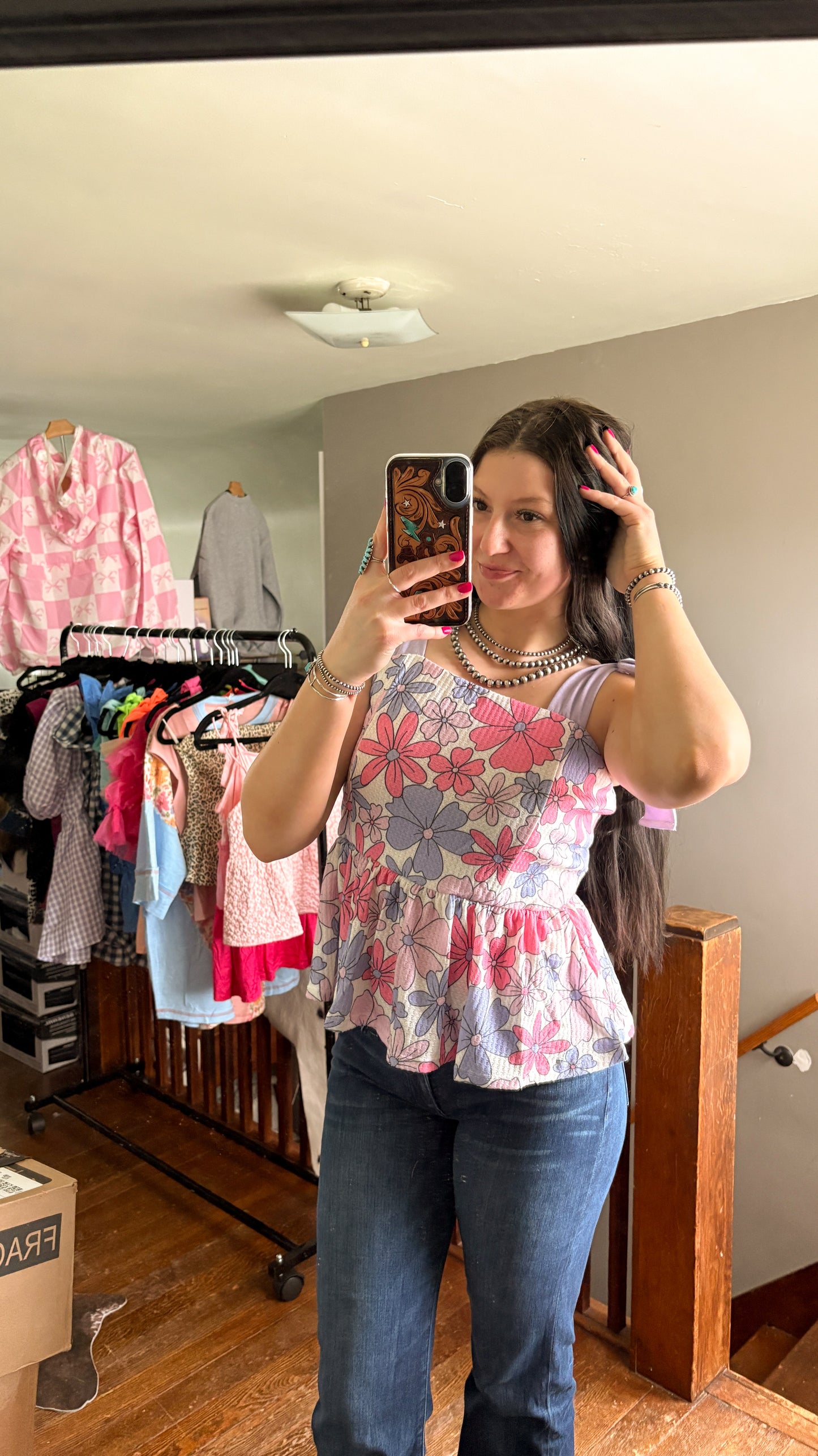 FLORAL TANK TOP - LAVENDAR