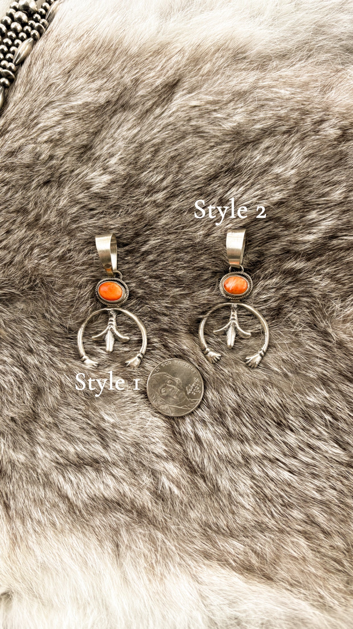 ORANGE SPINY OYSTER NAJA PENDANT
