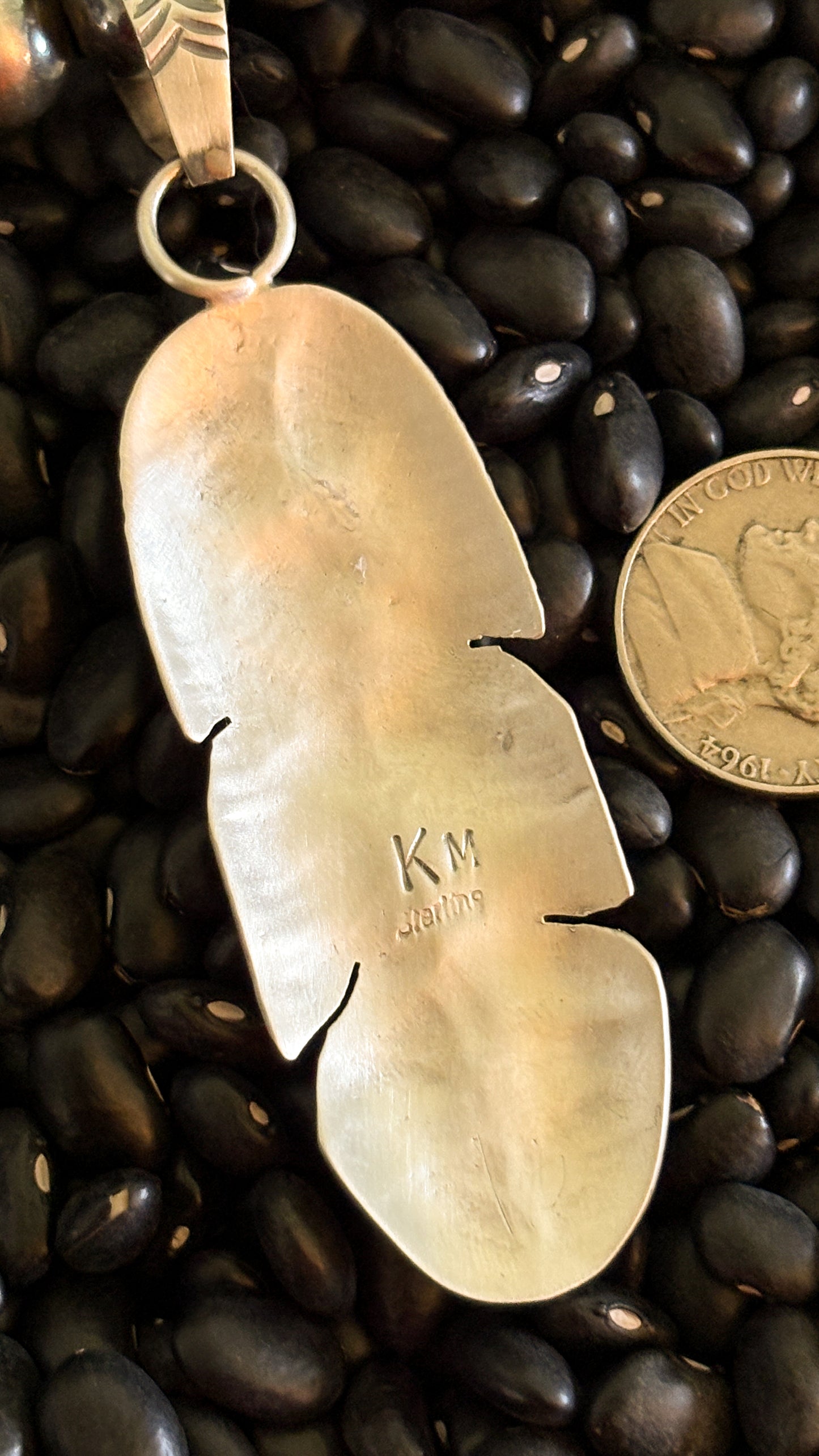 SONORAN TURQUOISE FEATHER PENDANT