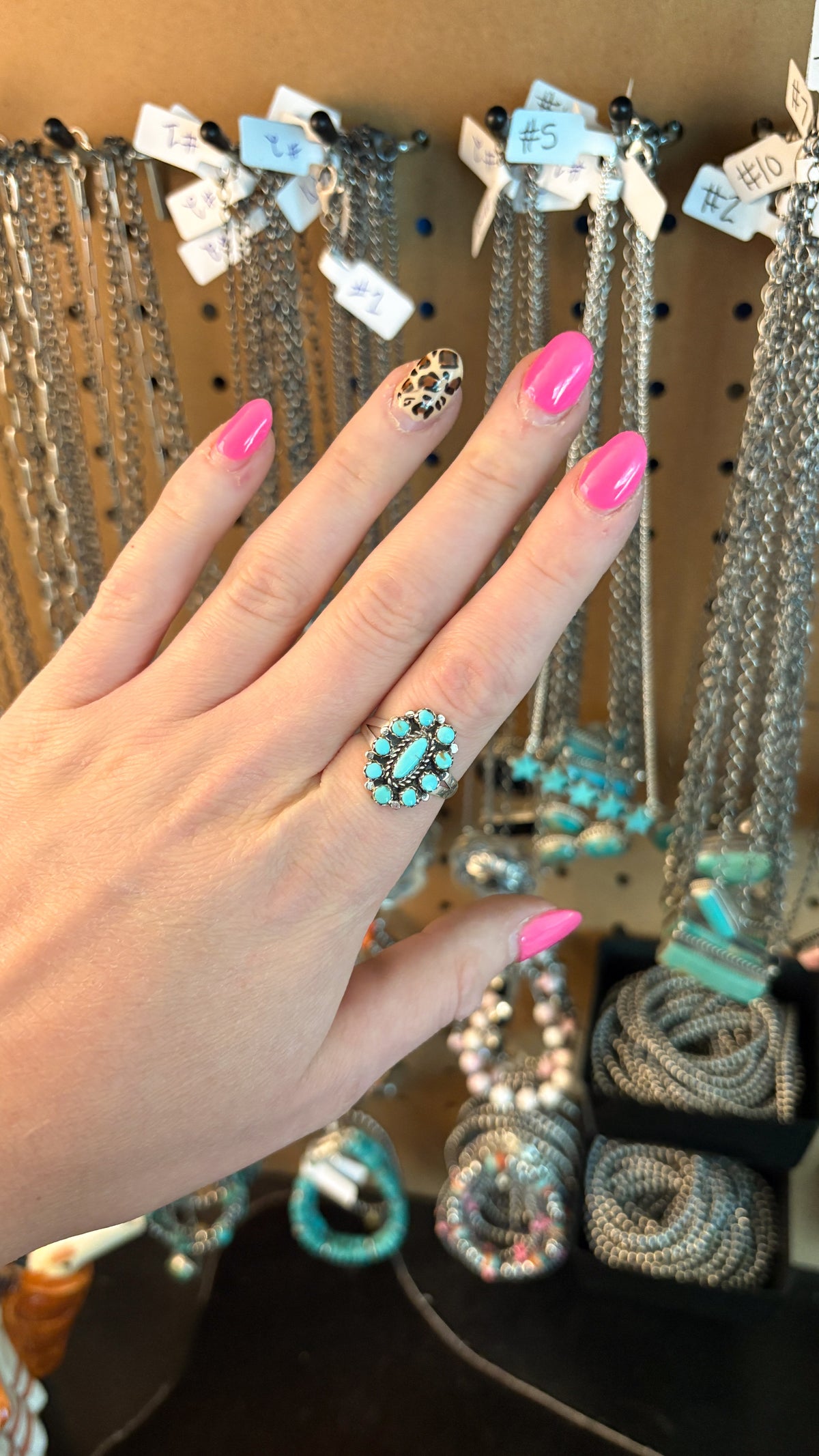 MINI OVAL TURQUOISE CLUSTER RING