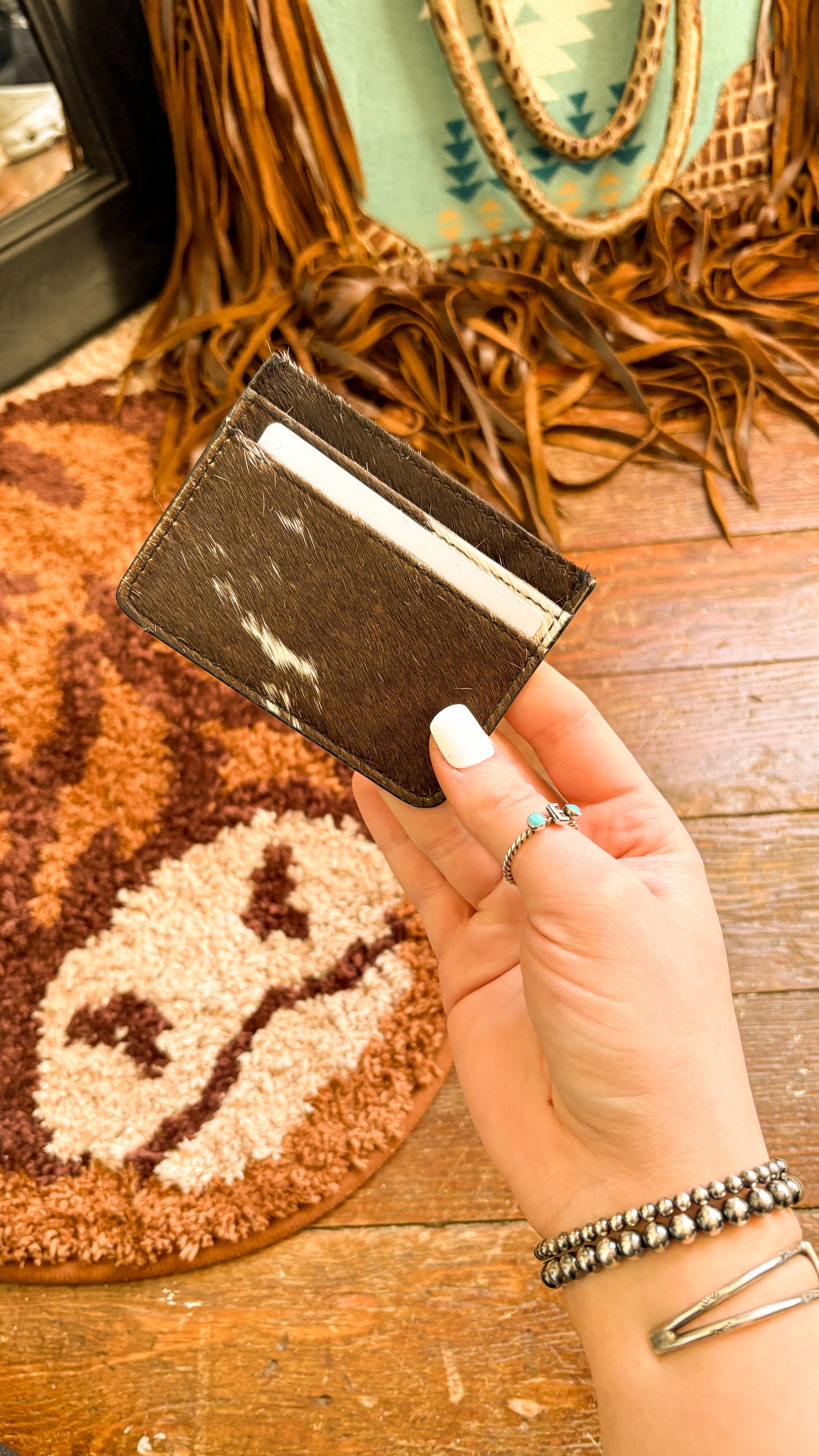 SMALL COWHIDE CARDHOLDER