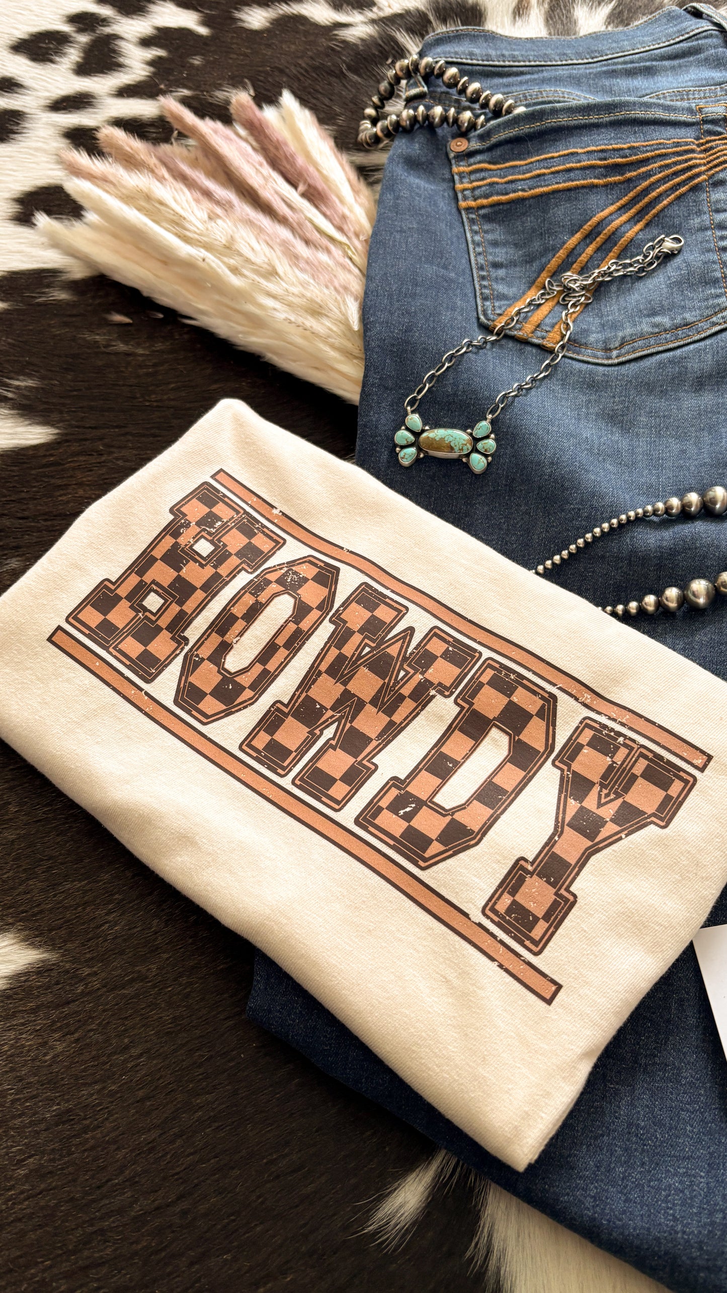 CHECKERED HOWDY TEE