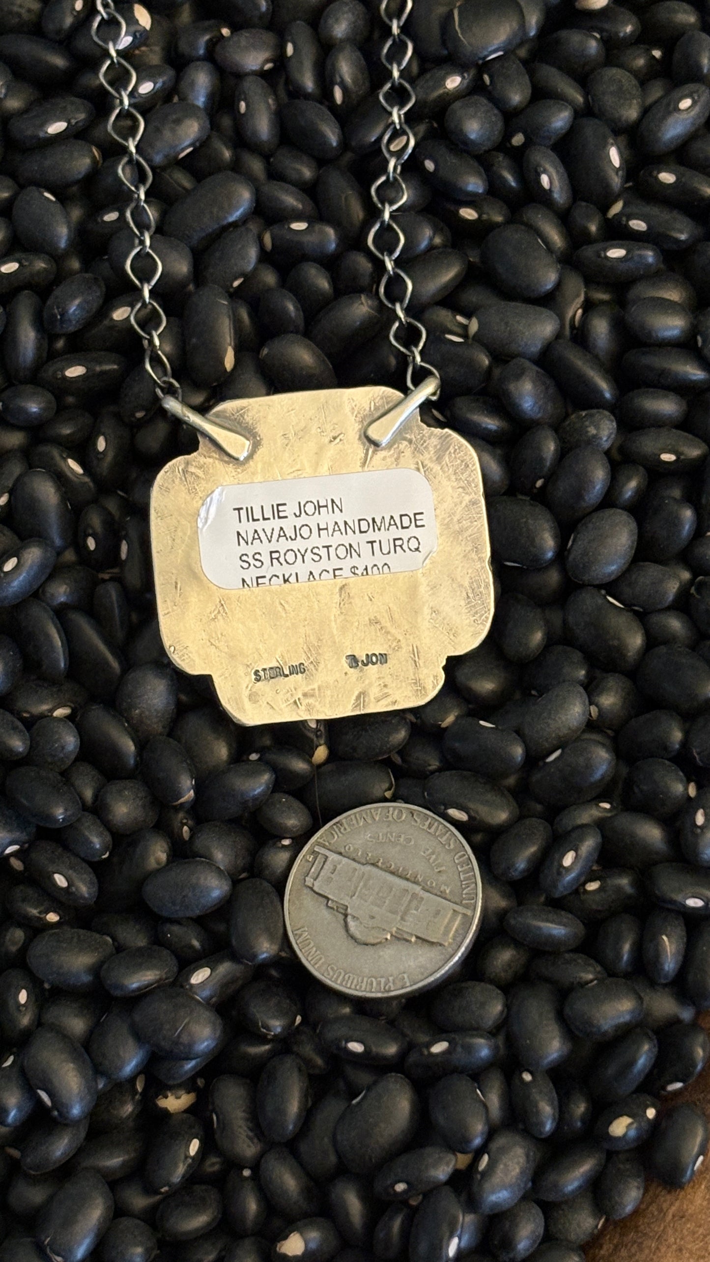 ROYSTON TURQUOISE STAMPED NECKLACE
