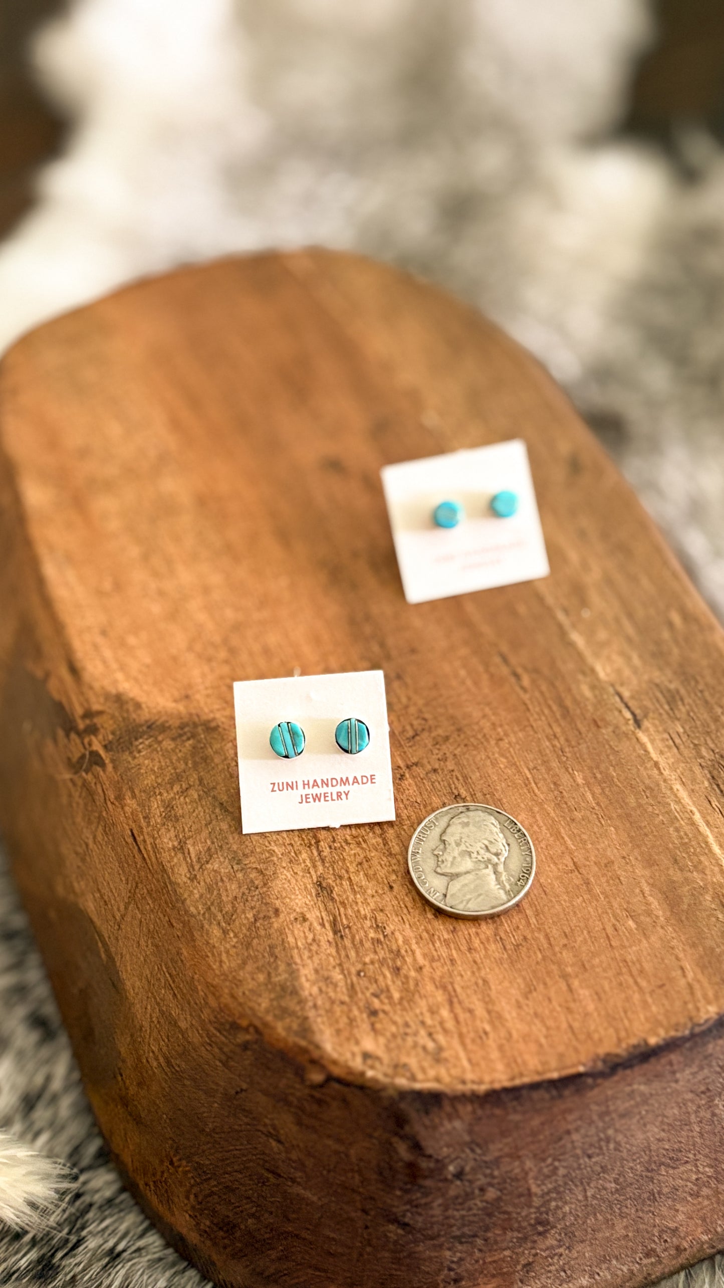 ROUND ZUNI INLAY STUDS
