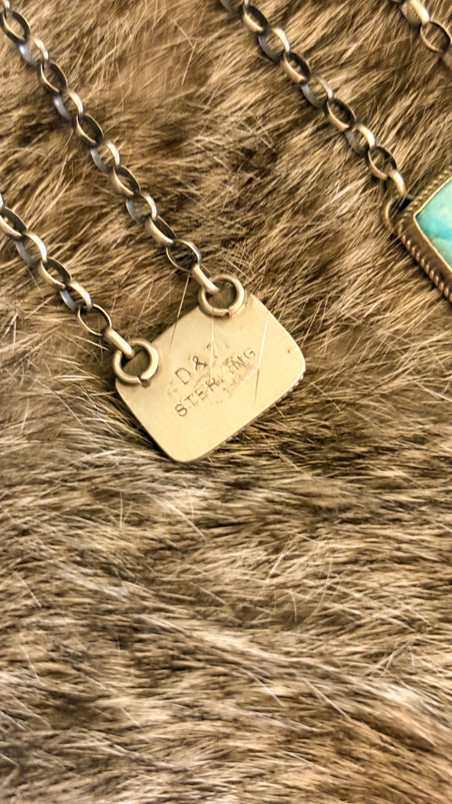MINI TURQUOISE BAR NECKLACE