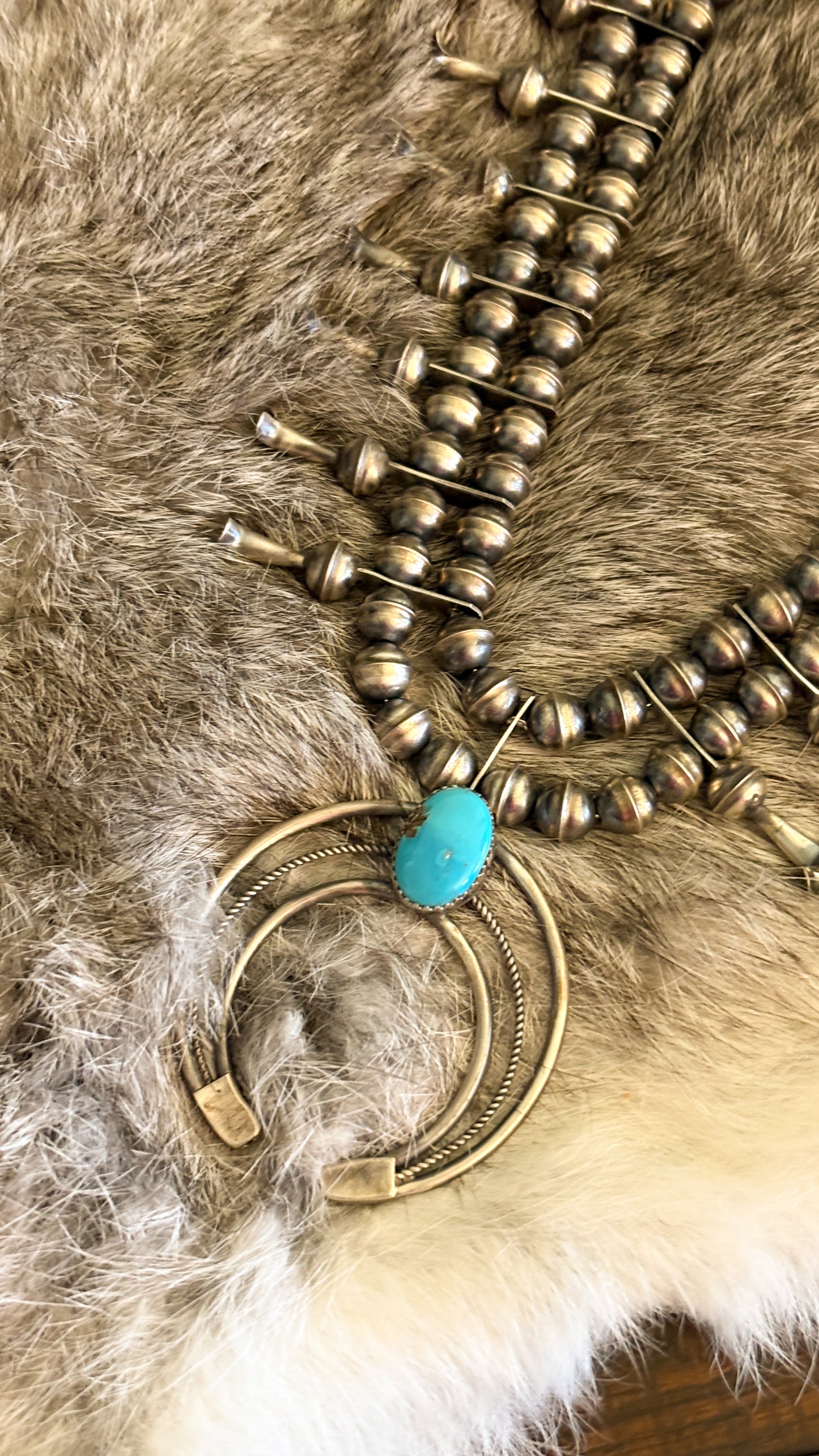 SQUASH BLOSSOM NECKLACE BY PHIL & LENORA GARCIA