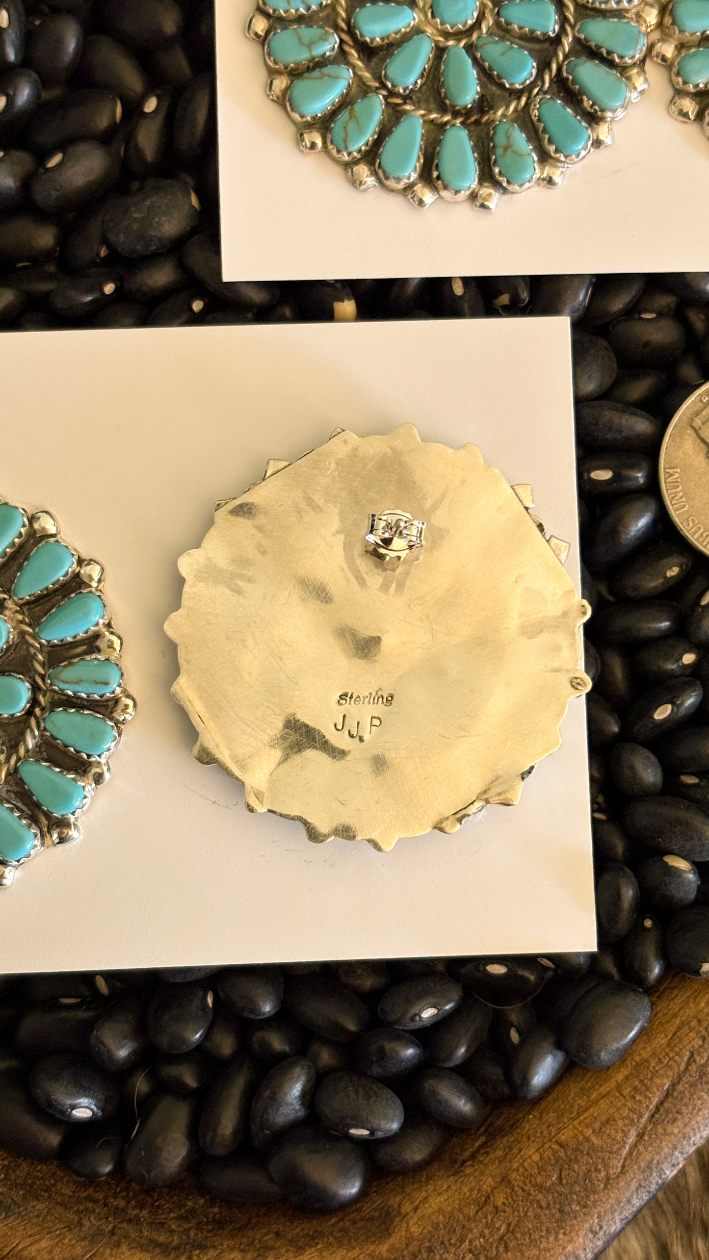 BIG PAPA TURQUOISE CLUSTER EARRINGS