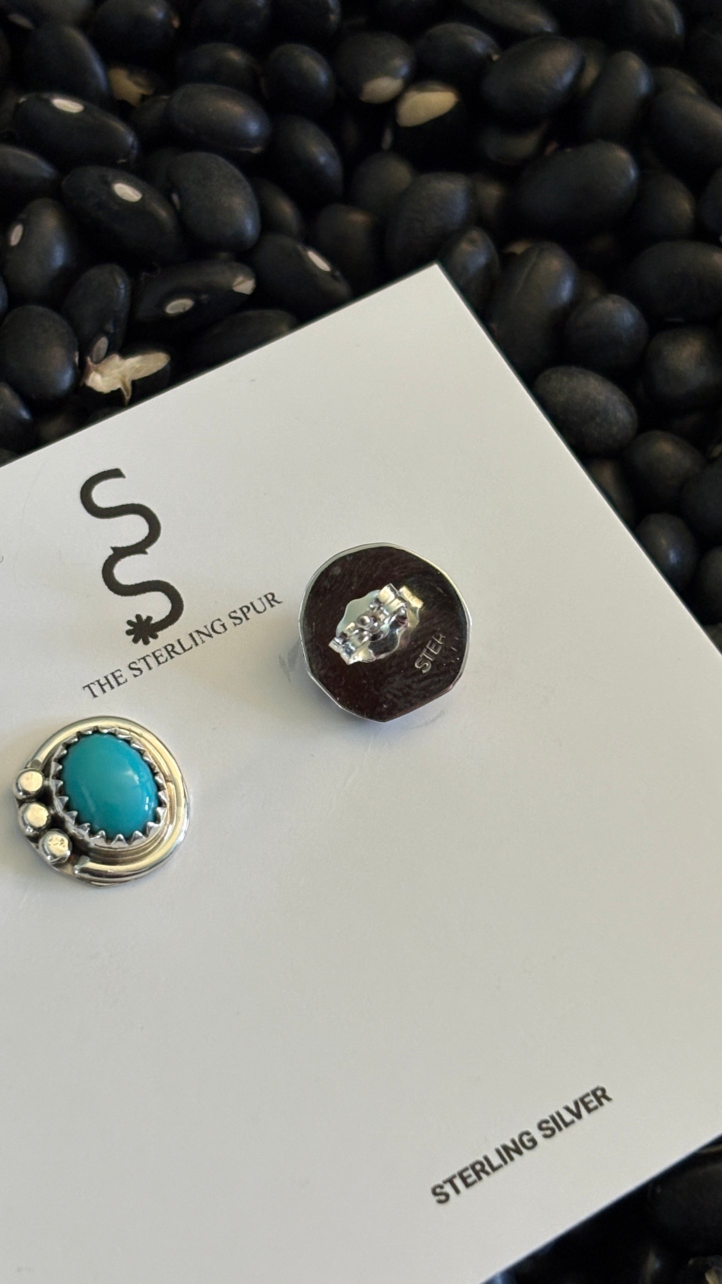 TURQUOISE STUDS WITH BALL DETAIL