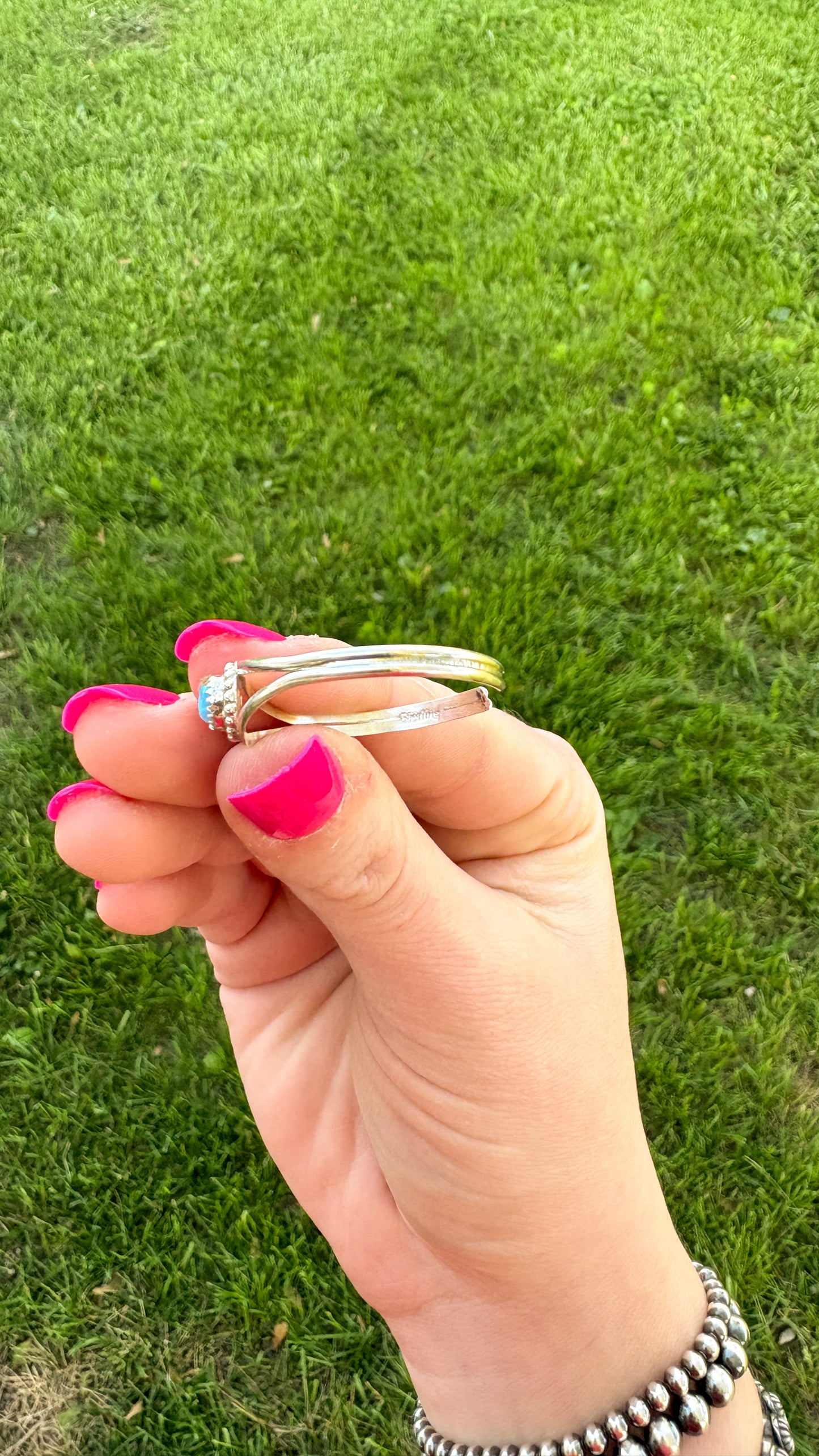 BLUE OPAL BABY CUFF